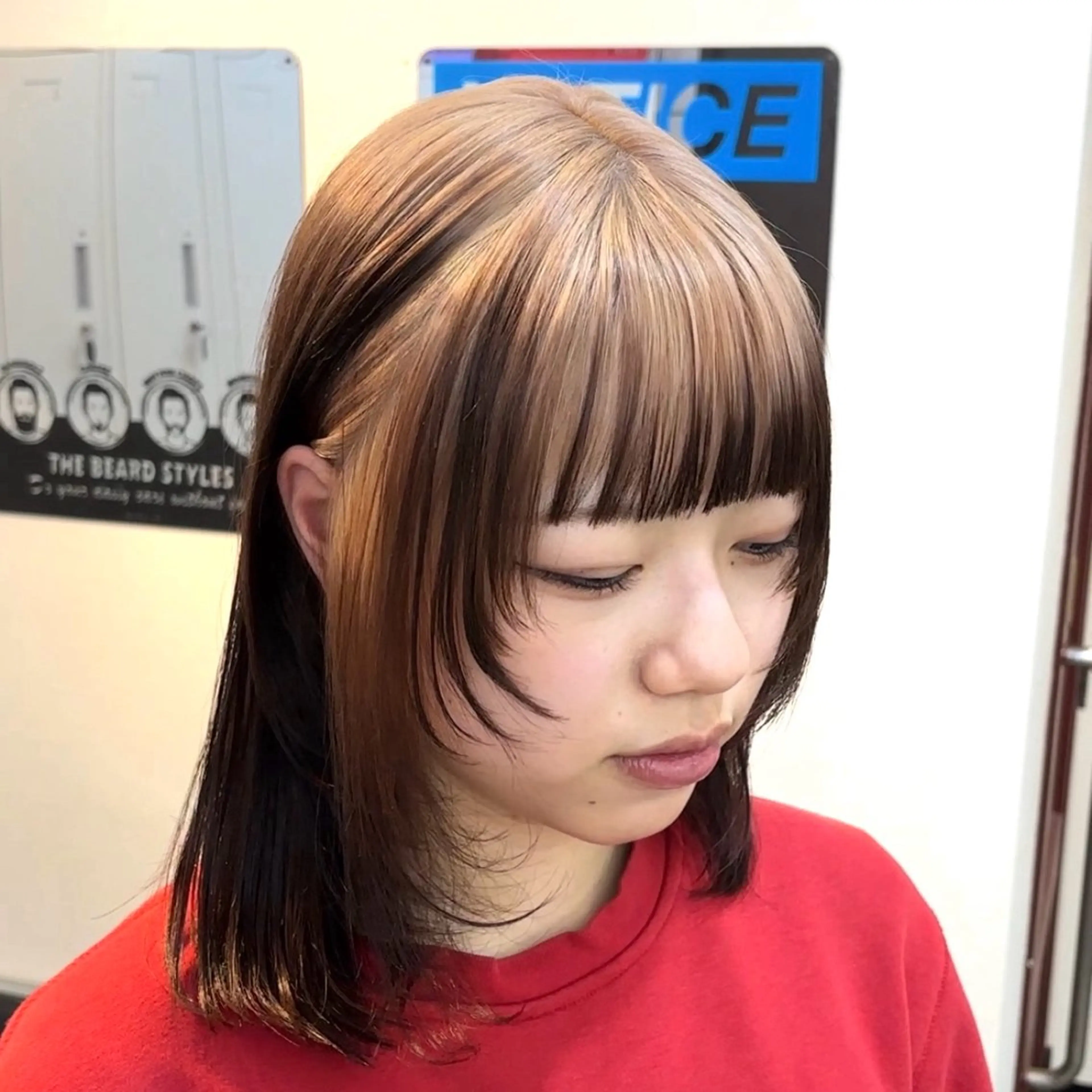 ミディアム カラー ヘアカラー トリートメント 🌈艶ハイトーン🌈 心を込めます🤝涼介のヘアスタイル