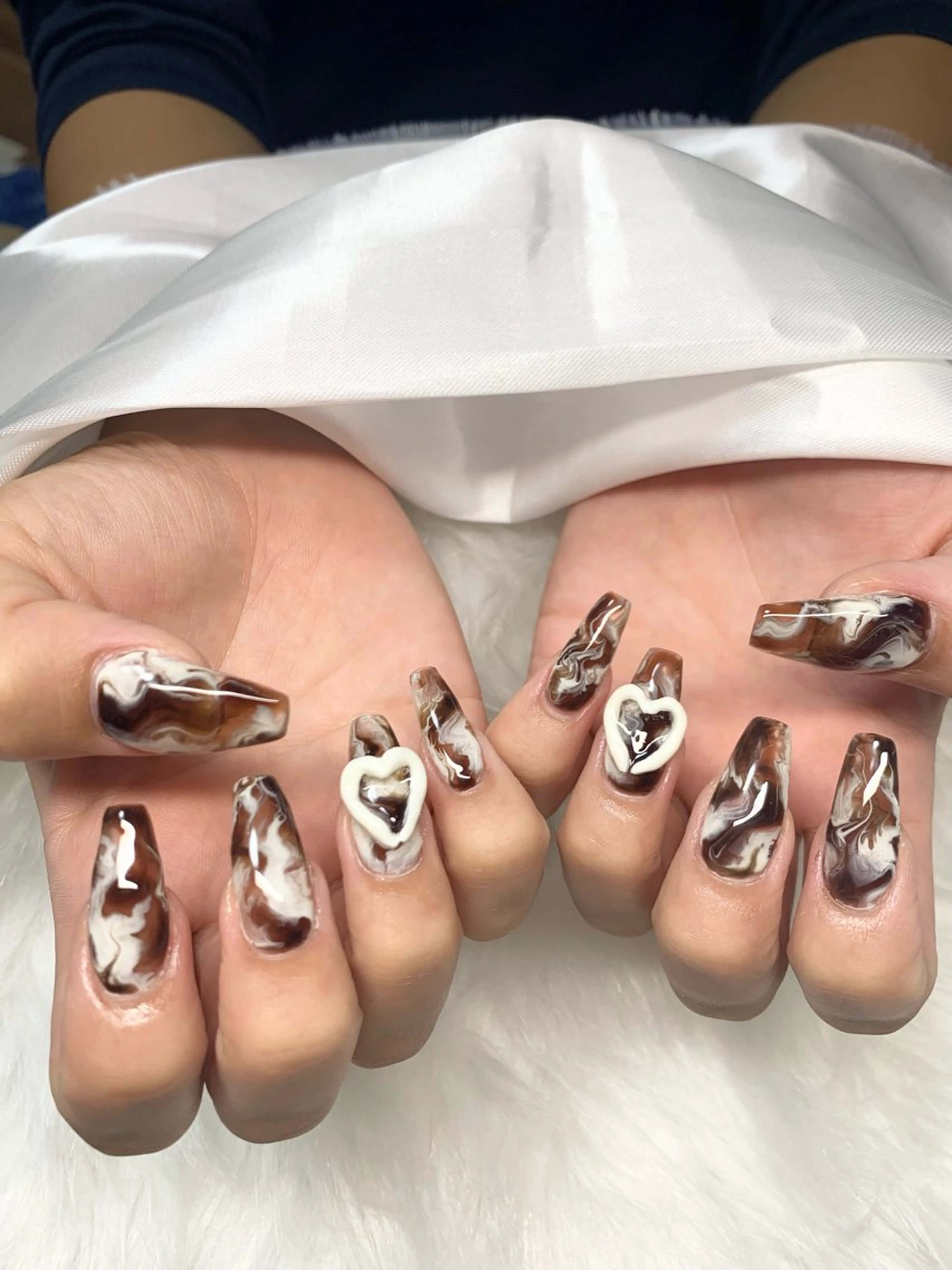 ネイル 長さ出し 大理石ネイル(マーブル) ネイルチップ Lily nails studio所属・Lily nails studioのネイルデザイン