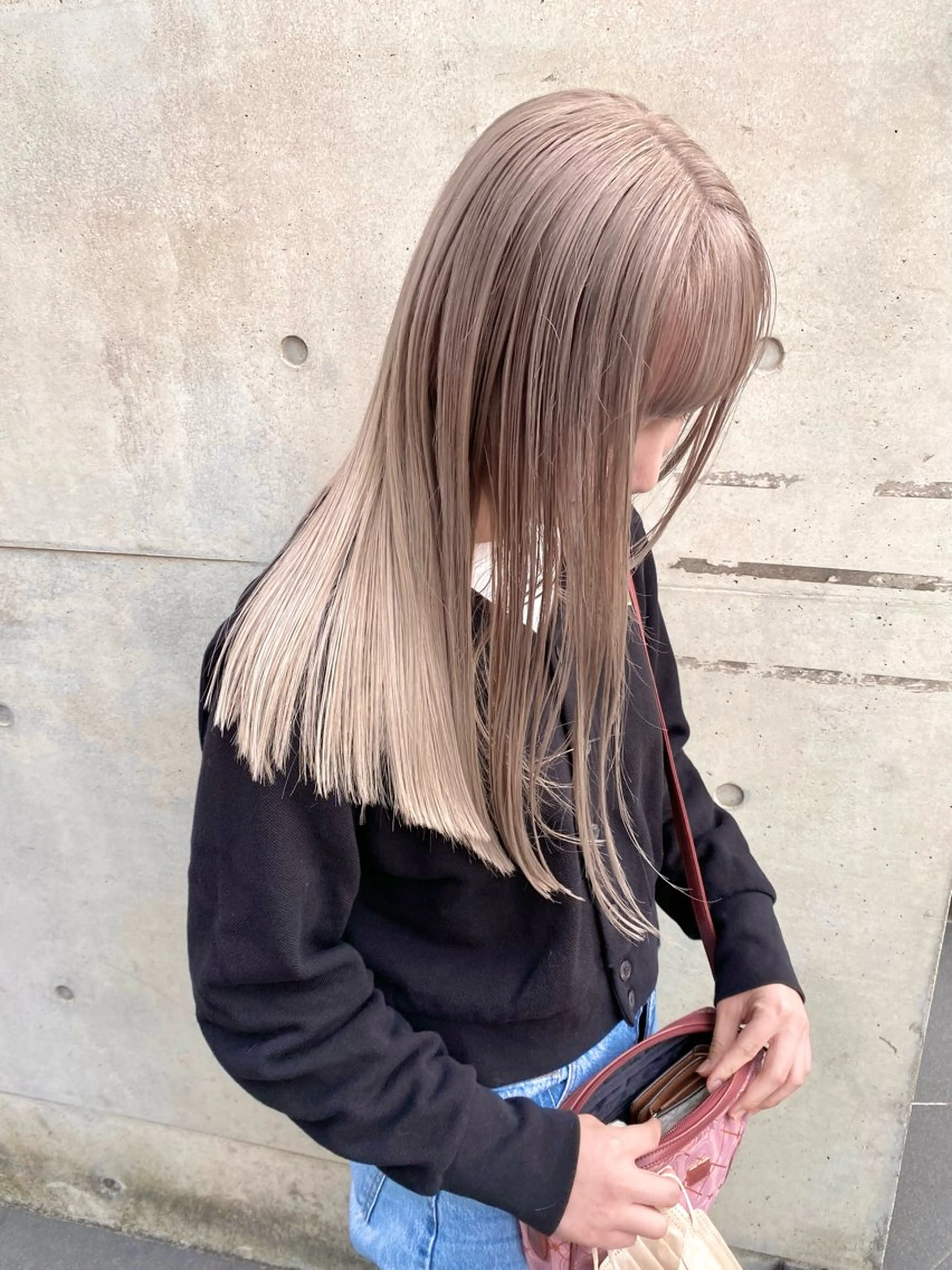 ロング カラー カット ヘアカラー トリートメント 宮川 日菜子のヘアスタイル