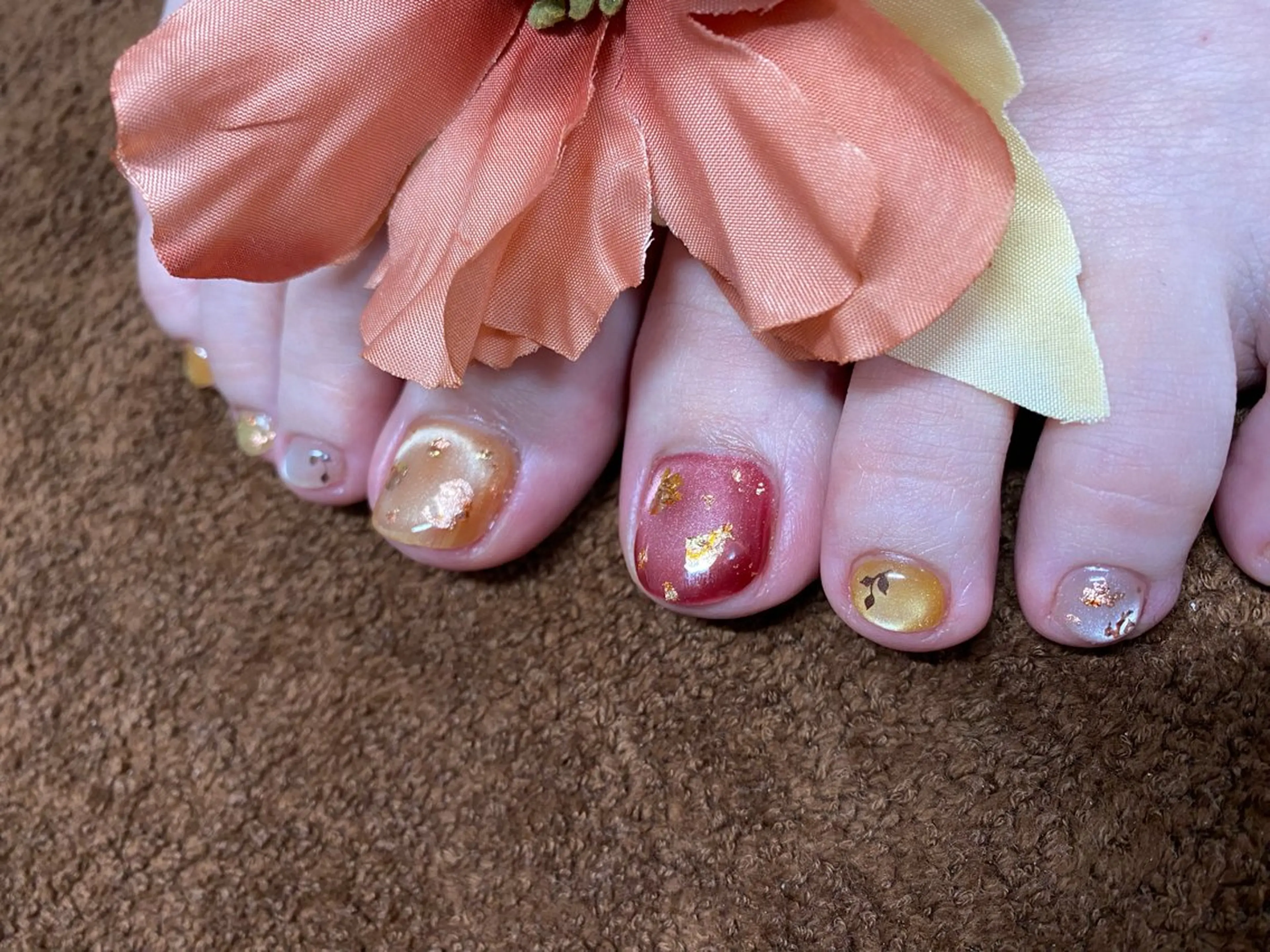 ネイル マグネットネイル フットネイル Glanz  Nail aのネイルデザイン