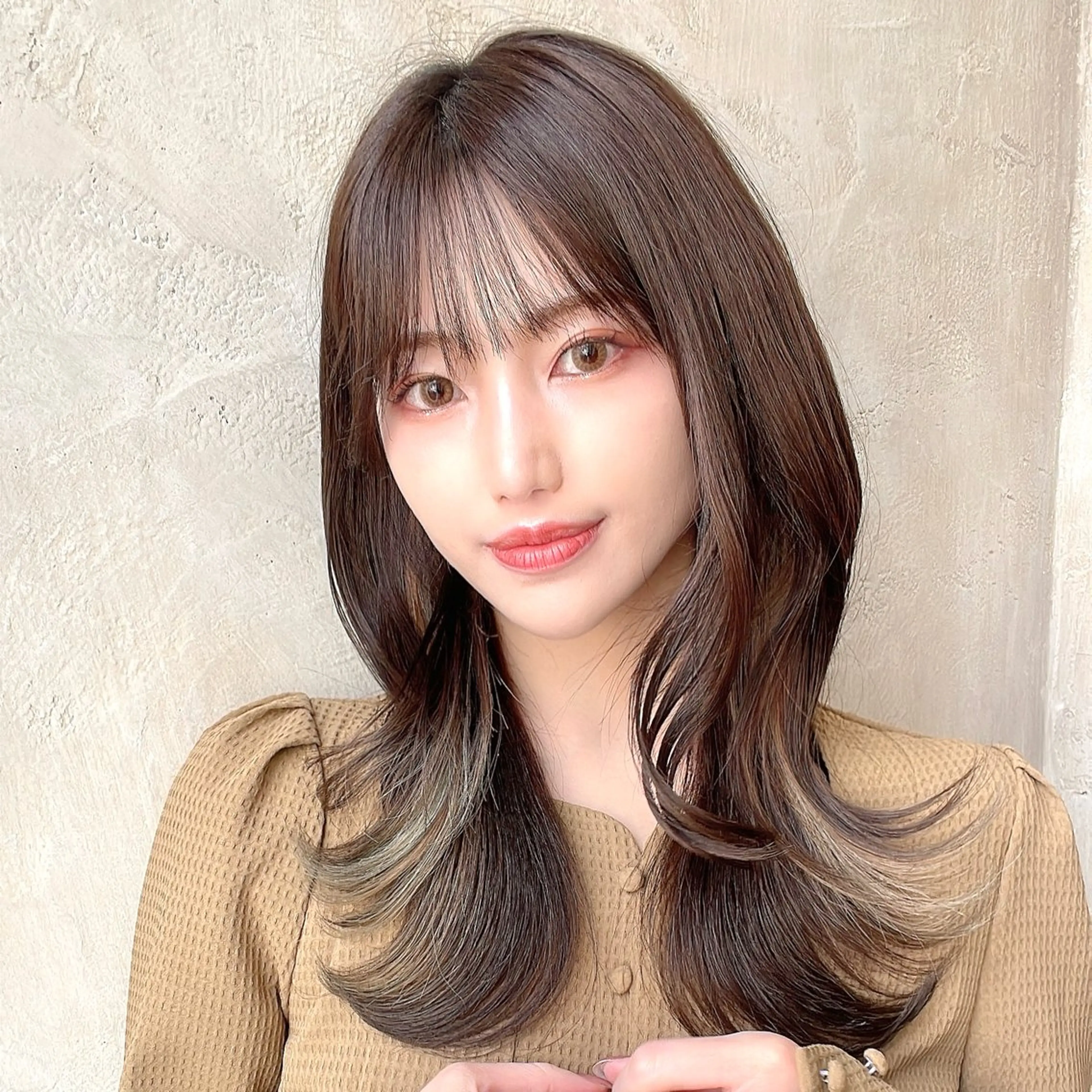 セミロング カラー ベージュカラー 透明感カラー くびれヘア 顔周りカット ハイレイヤー カット ヘアカラー トリートメント 💫レイヤーカット 💫木原佑璃香のヘアスタイル