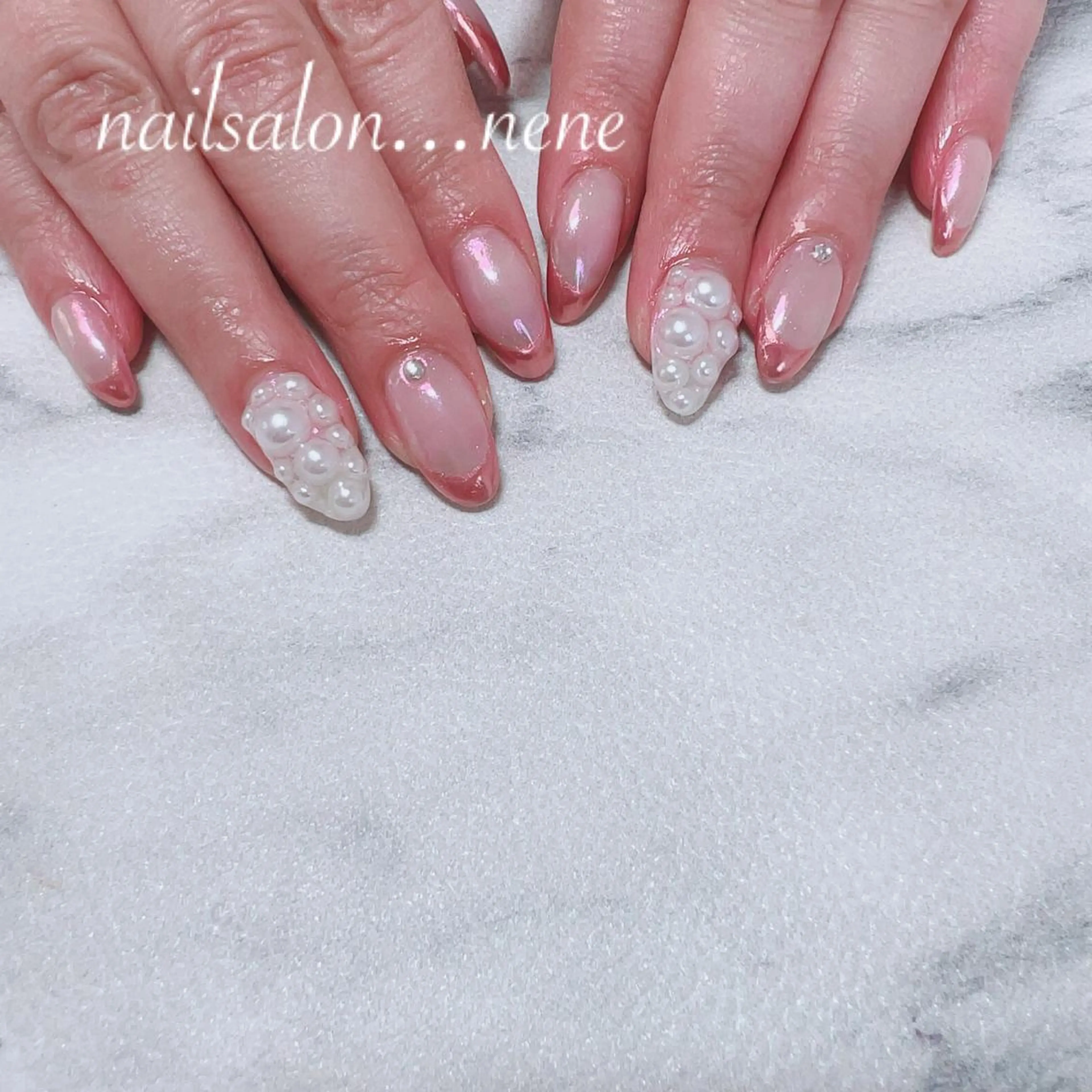 ネイル フレンチネイル ミラーネイル nailsalon ...neneのネイルデザイン
