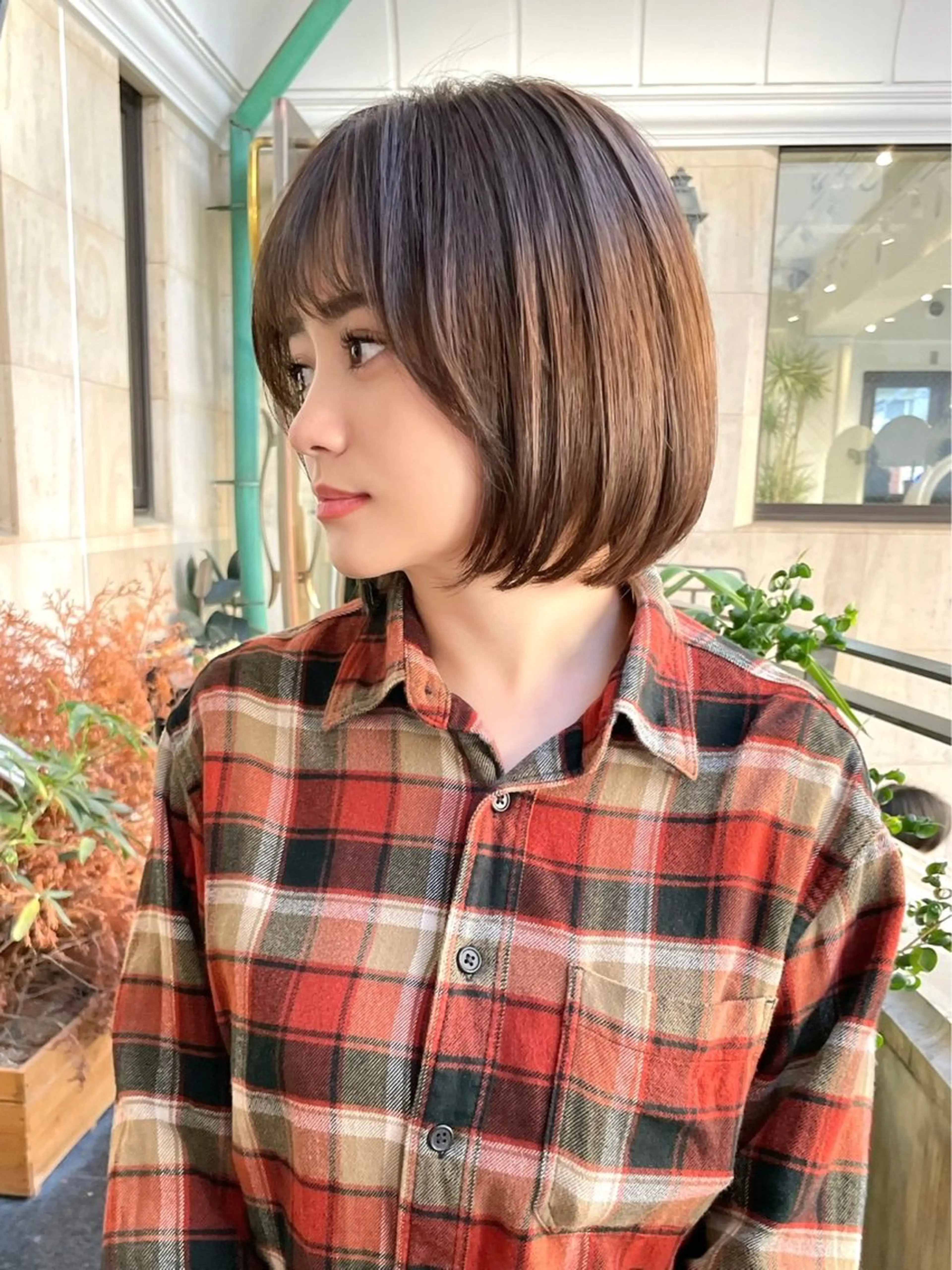 ミディアム ハイライト 髪質改善 縮毛矯正 トリートメント 艶髪/髪質改善/ NATSUKI🍯のヘアスタイル