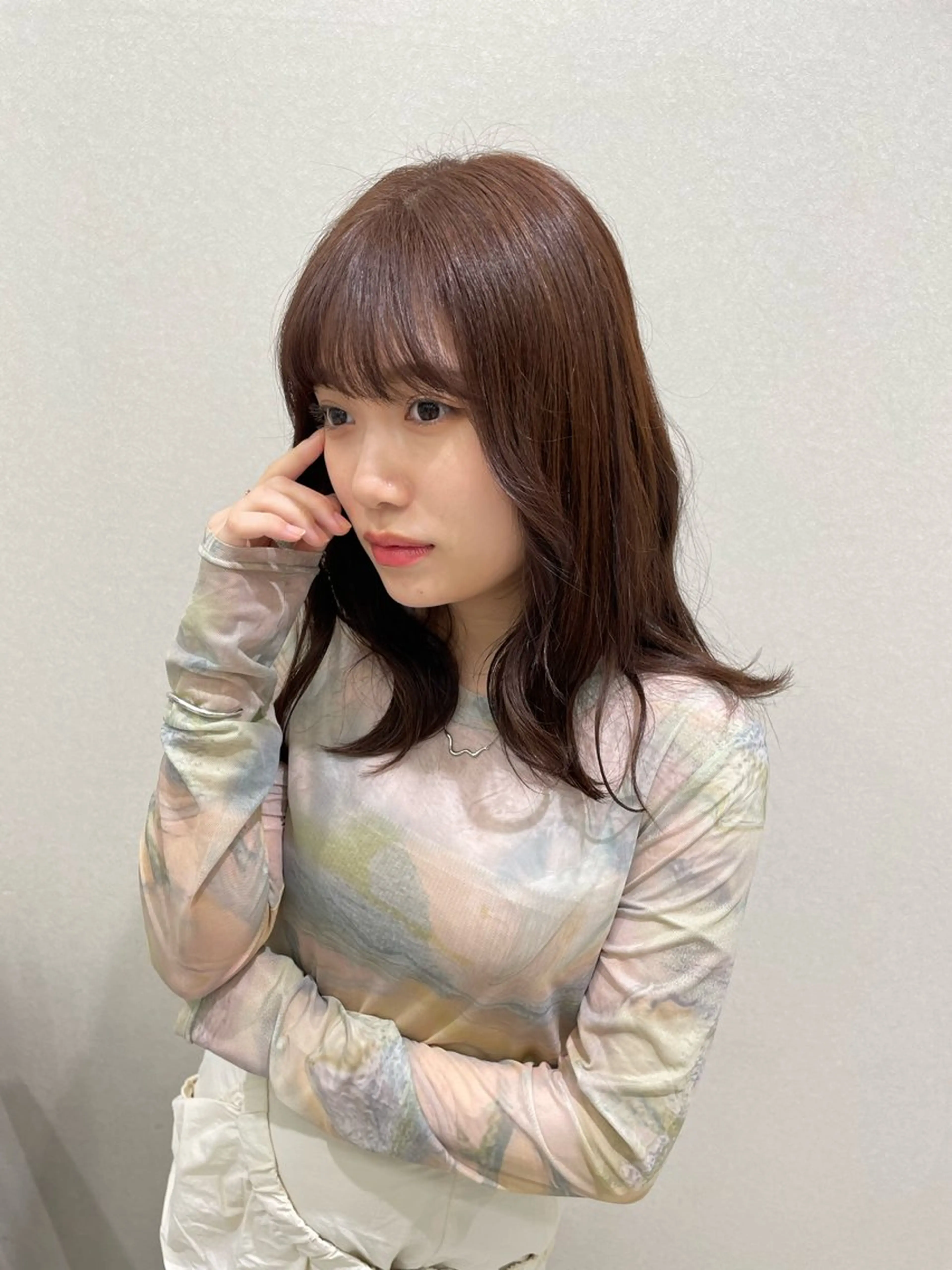 セミロング カラー 透明感カラー 🩰あさのヘアスタイル