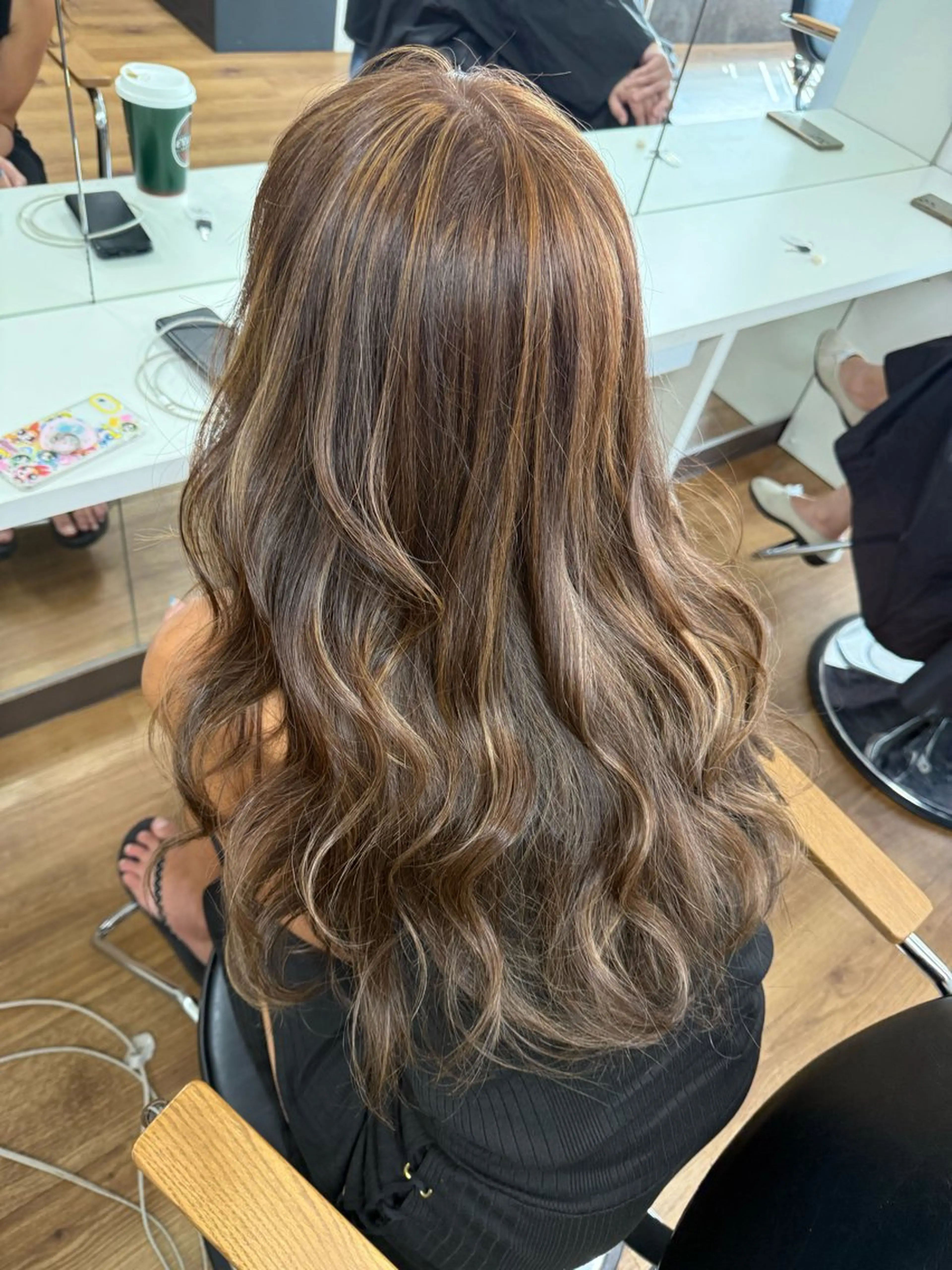 ロング カラー バレイヤージュ レイヤーカット モデル募集中✨ 🌸RYO🌸のヘアスタイル