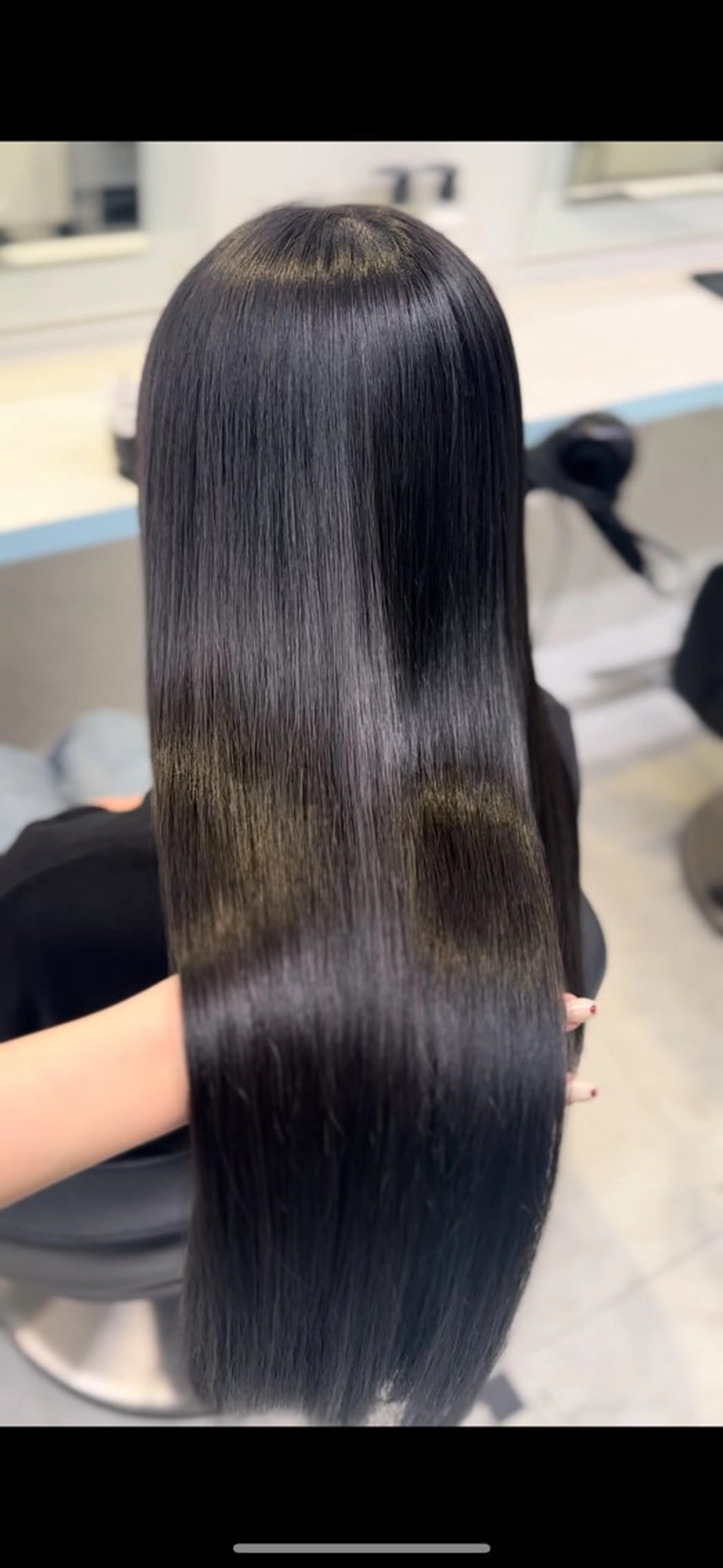 ロング カラー 黒髪 ヘアカラー トリートメント ♥️暖色モテカラ ー♥️由夏のヘアスタイル
