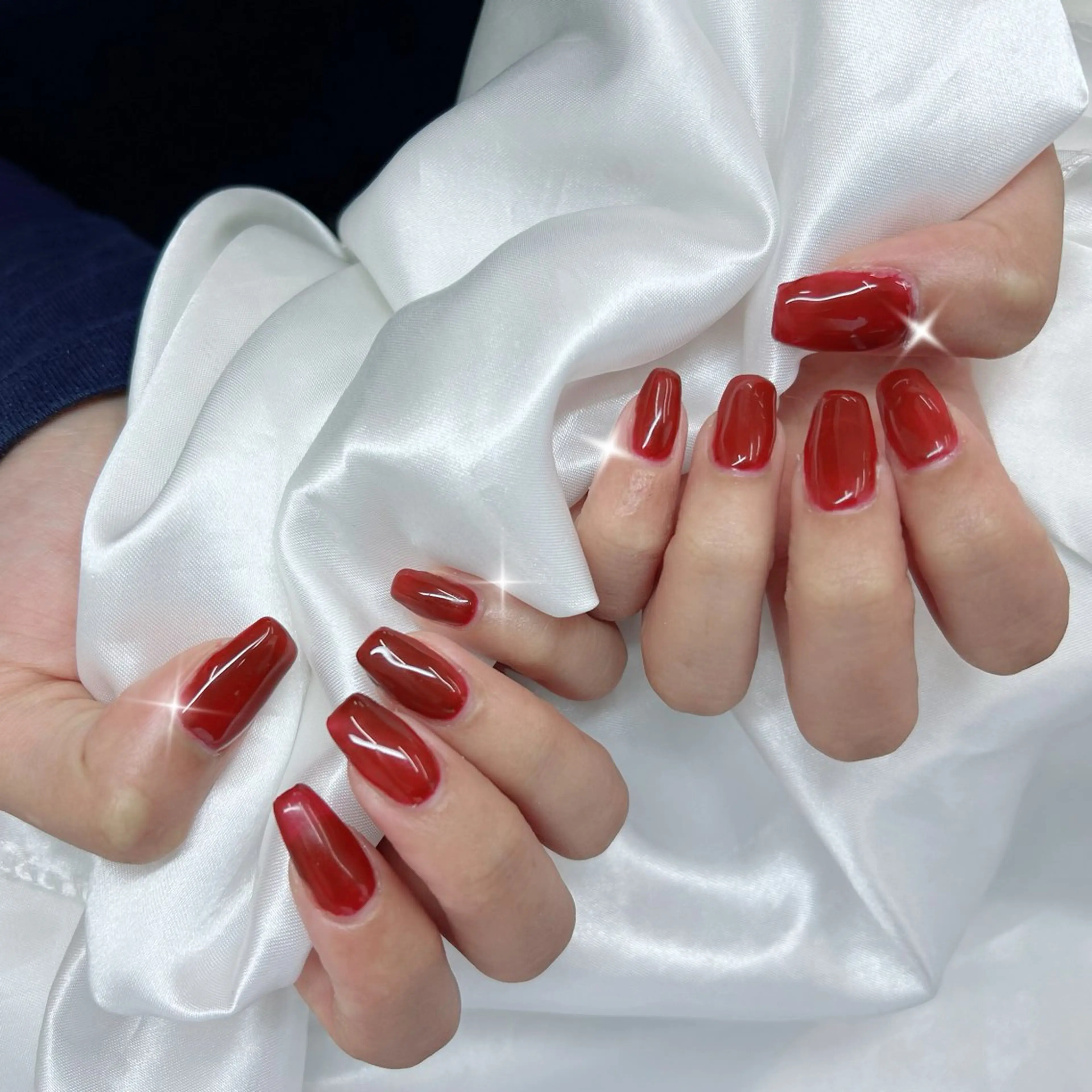 ネイル ボルドー ワンカラーネイル シンプルネイル ハンドネイル LANCE NAIL tomomiのネイルデザイン