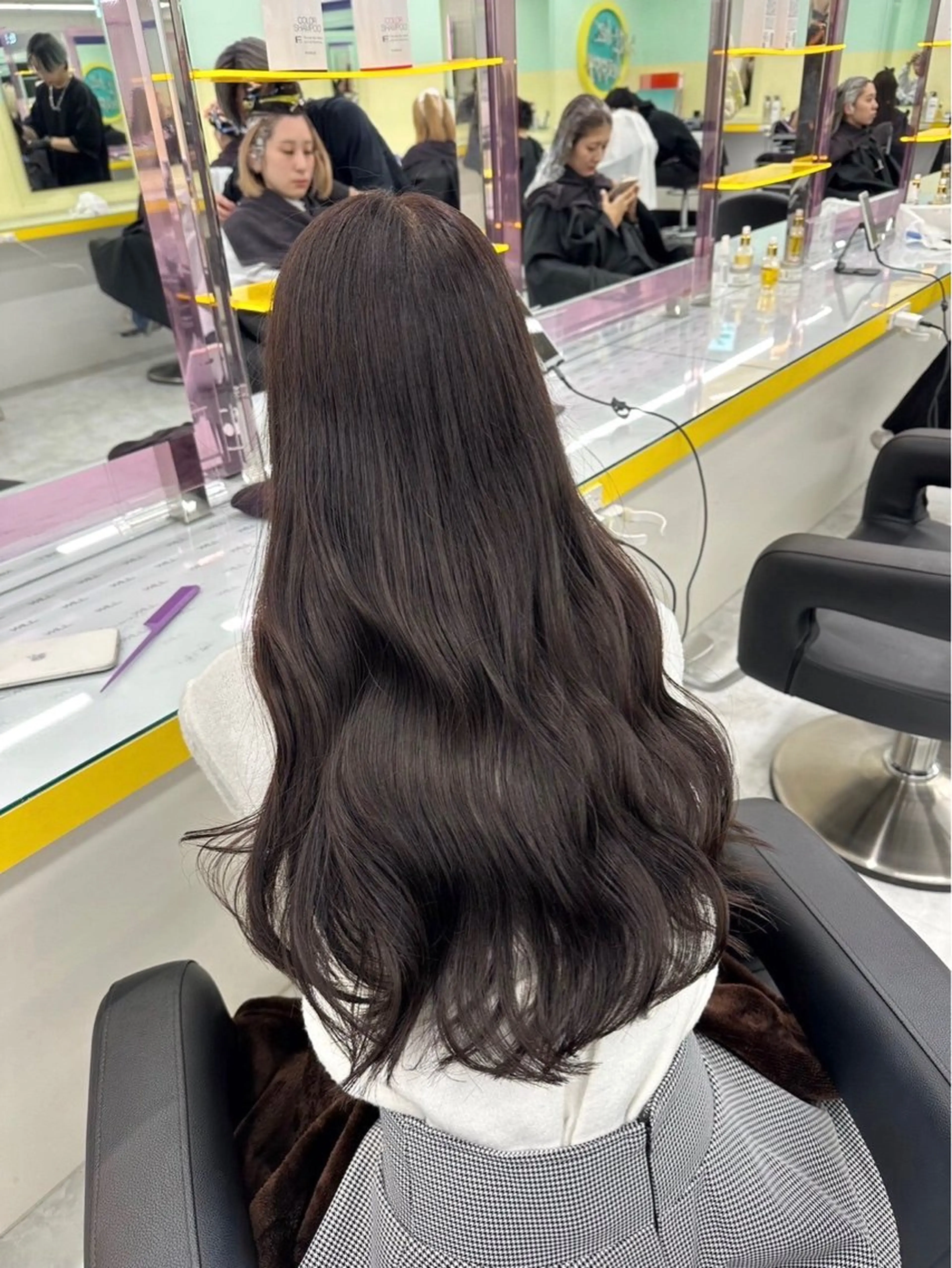 ロング カラー ヘアアレンジ Ryo横浜韓国ヘア/ ハイトーン/ウルフのヘアスタイル