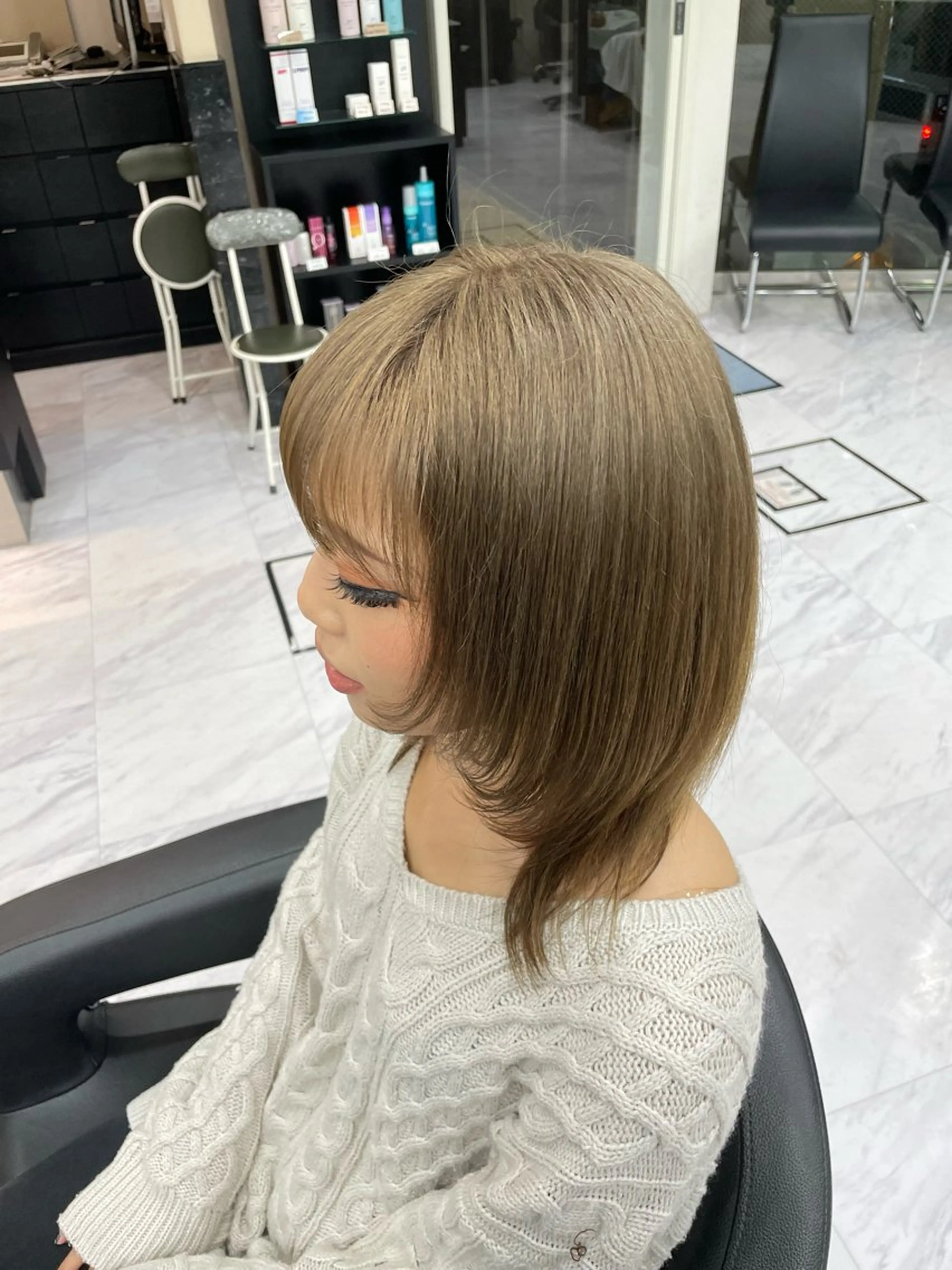 ショート カラー カット ヘアカラー 🐥くまがい💛 ダブルカラー／パーマのヘアスタイル