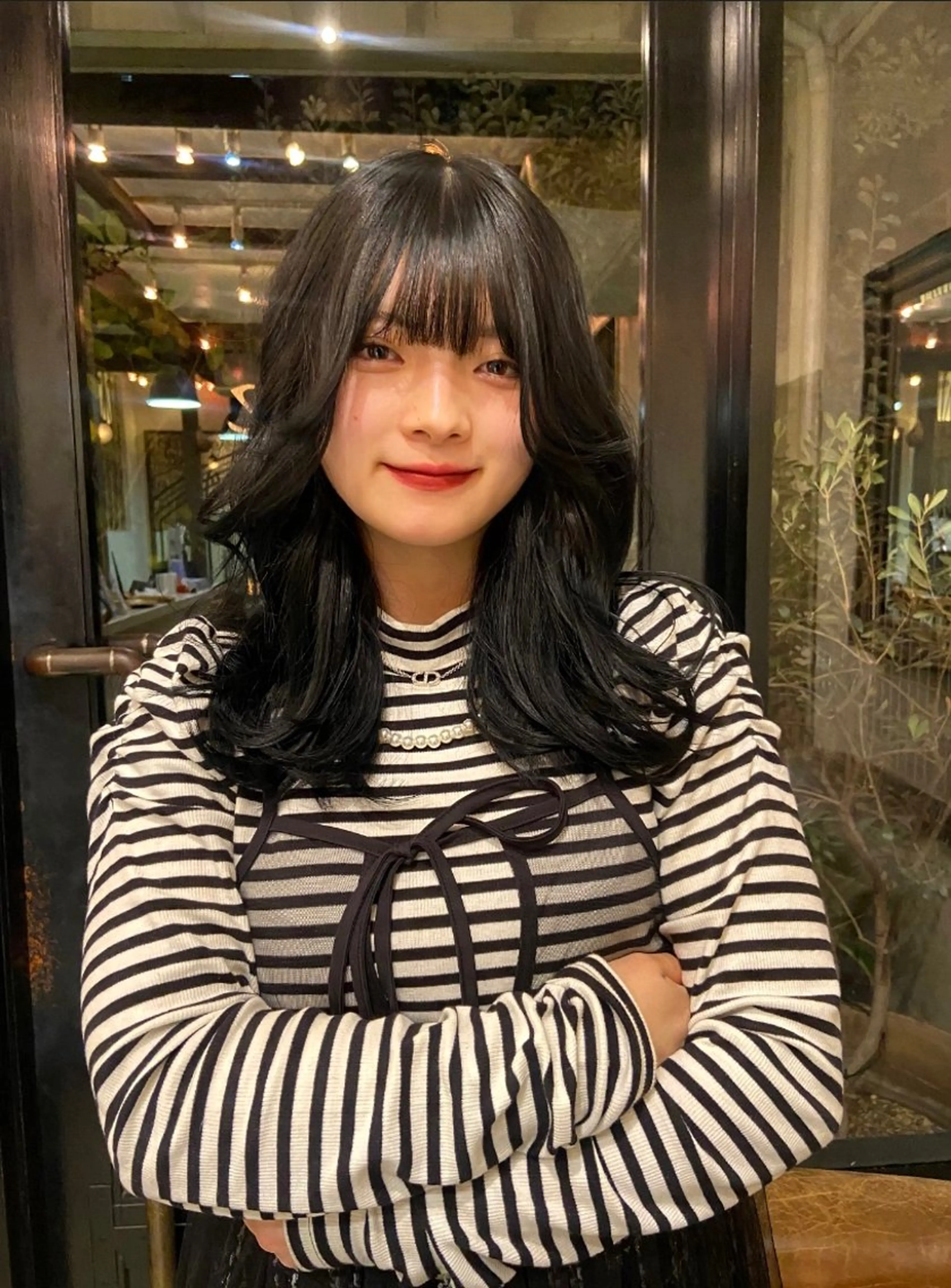 ロング カラー 黒髪 ブルーカラー ブルーブラック 透明感カラー レイヤーカット ダメージレス美容師 🌱水島侑理のヘアスタイル