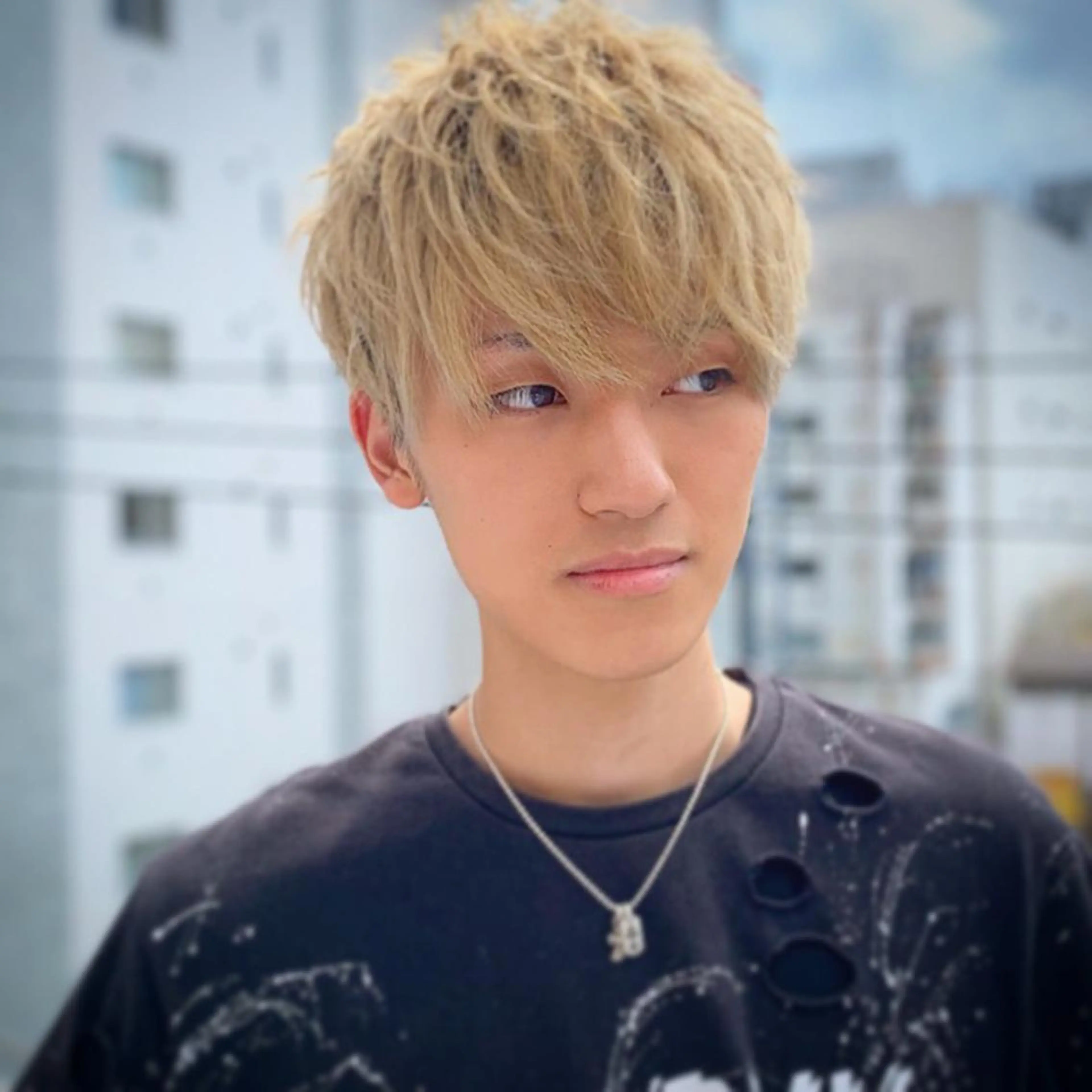 ショート ヘアアレンジ メンズ マッシュ IwAsh中山所属・✂︎中山ブリーチ・ パーマ✂︎露木智也のヘアスタイル