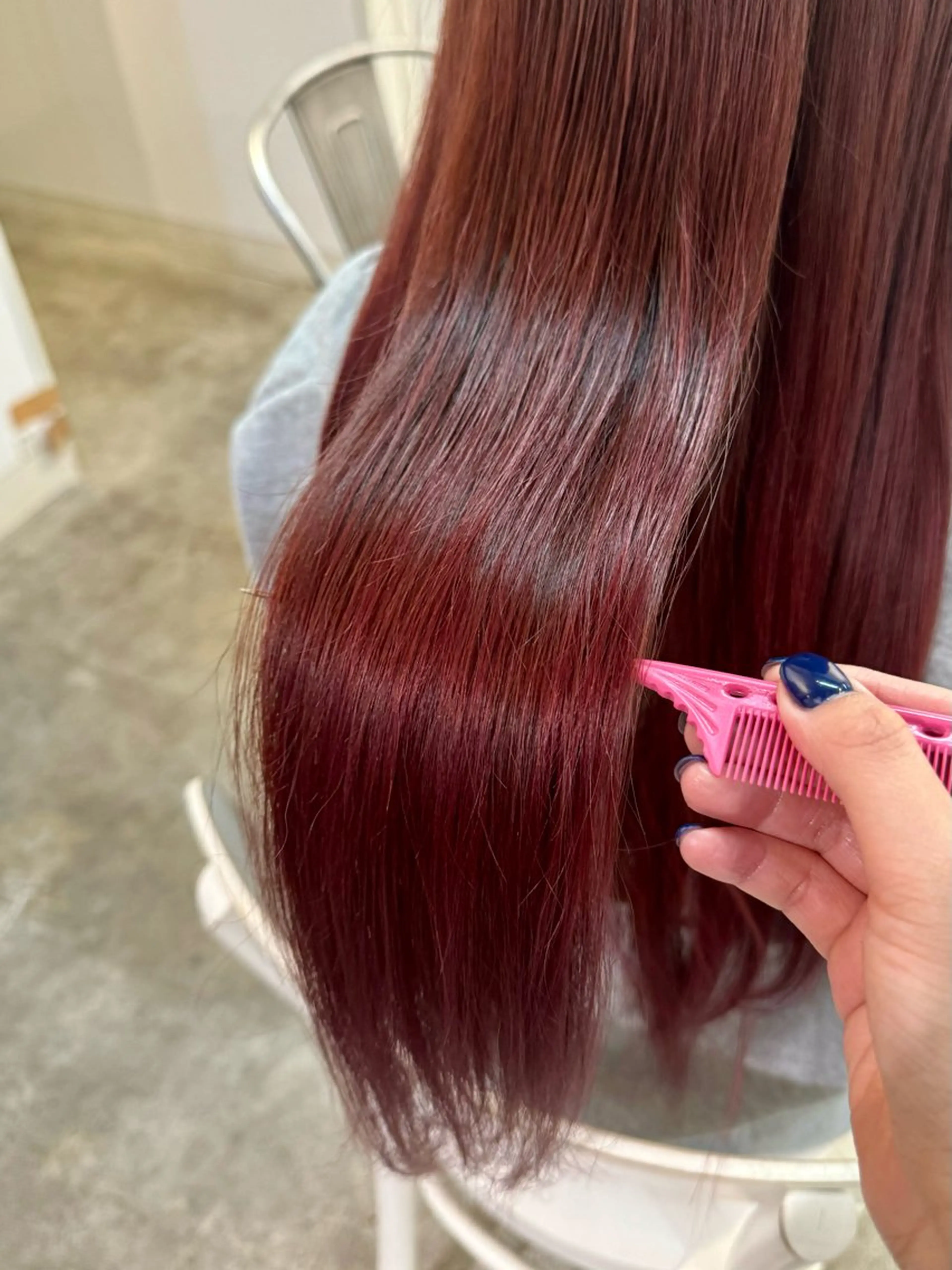 セミロング カラー ヘアカラー ハイトーン/ネイル /ミウ 🌺❤︎のネイルデザイン