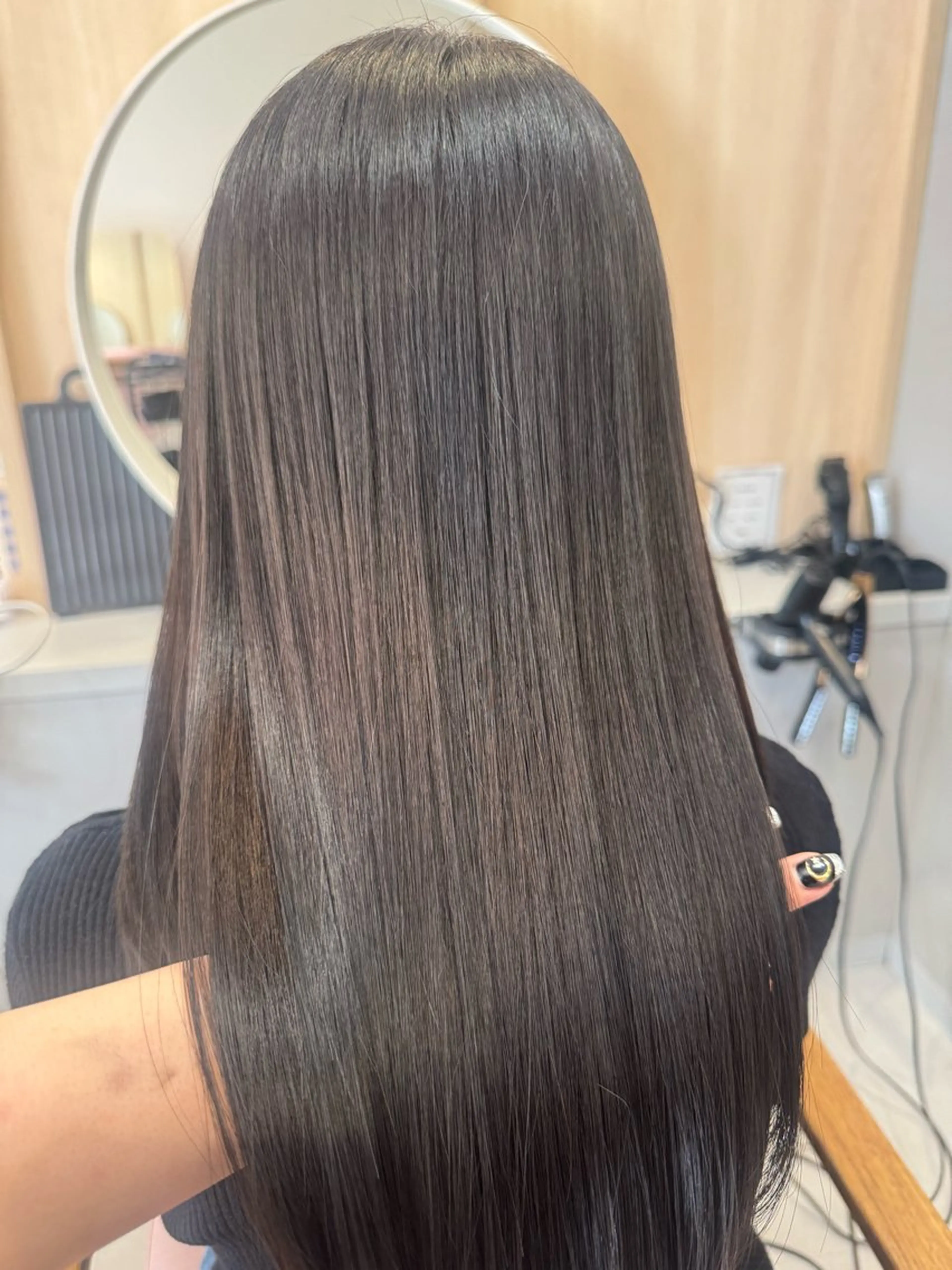 ロング カット ヘアカラー トリートメント BELLE by revo所属・𝘀𝗮𝗲/ 艶髪/ショートボブのヘアスタイル