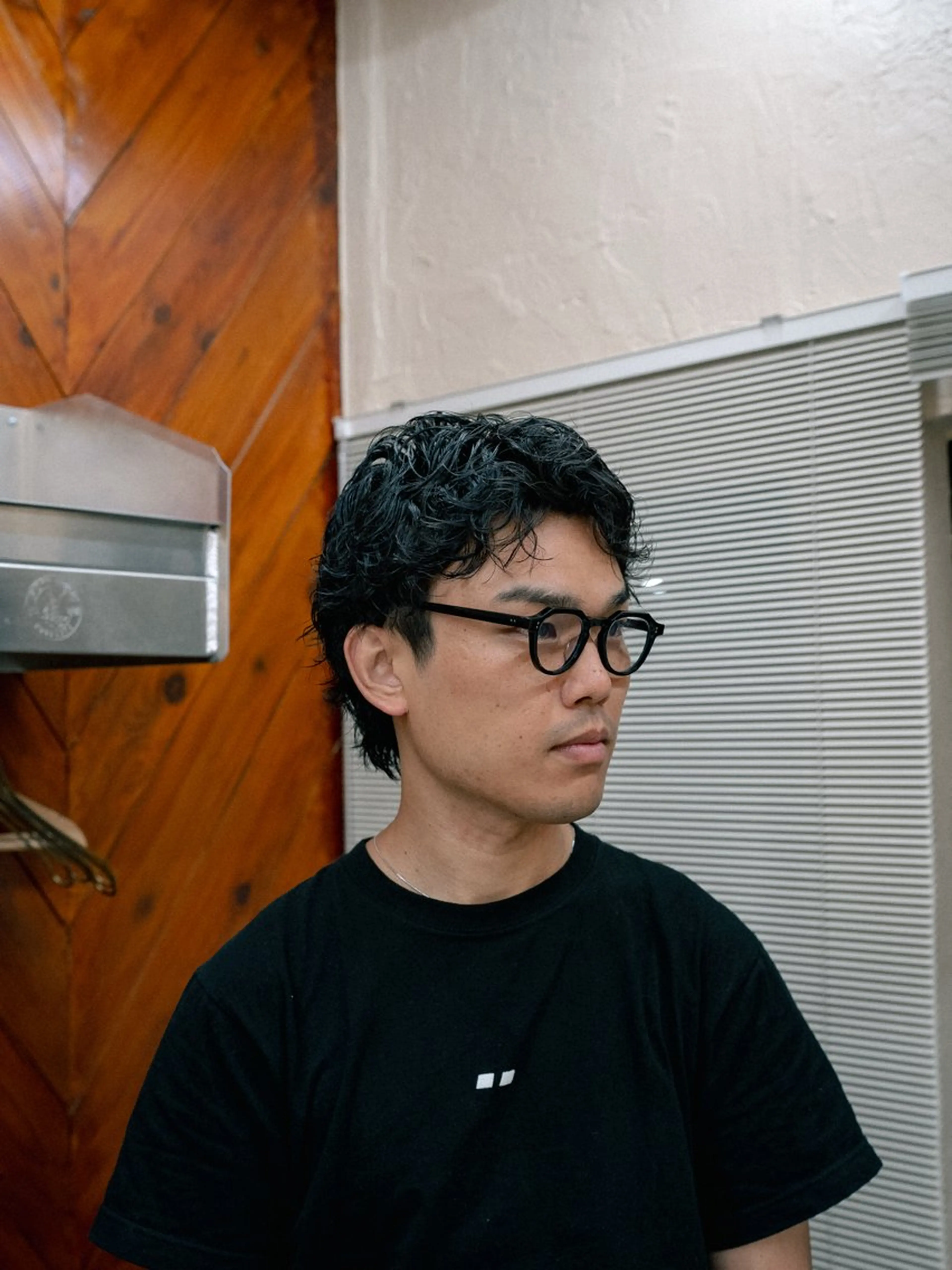 ミディアム カラー パーマ メンズ ミディアムパーマ メンズパーマ カット パーマ 🔗メンズサロン🔗 Kieのヘアスタイル