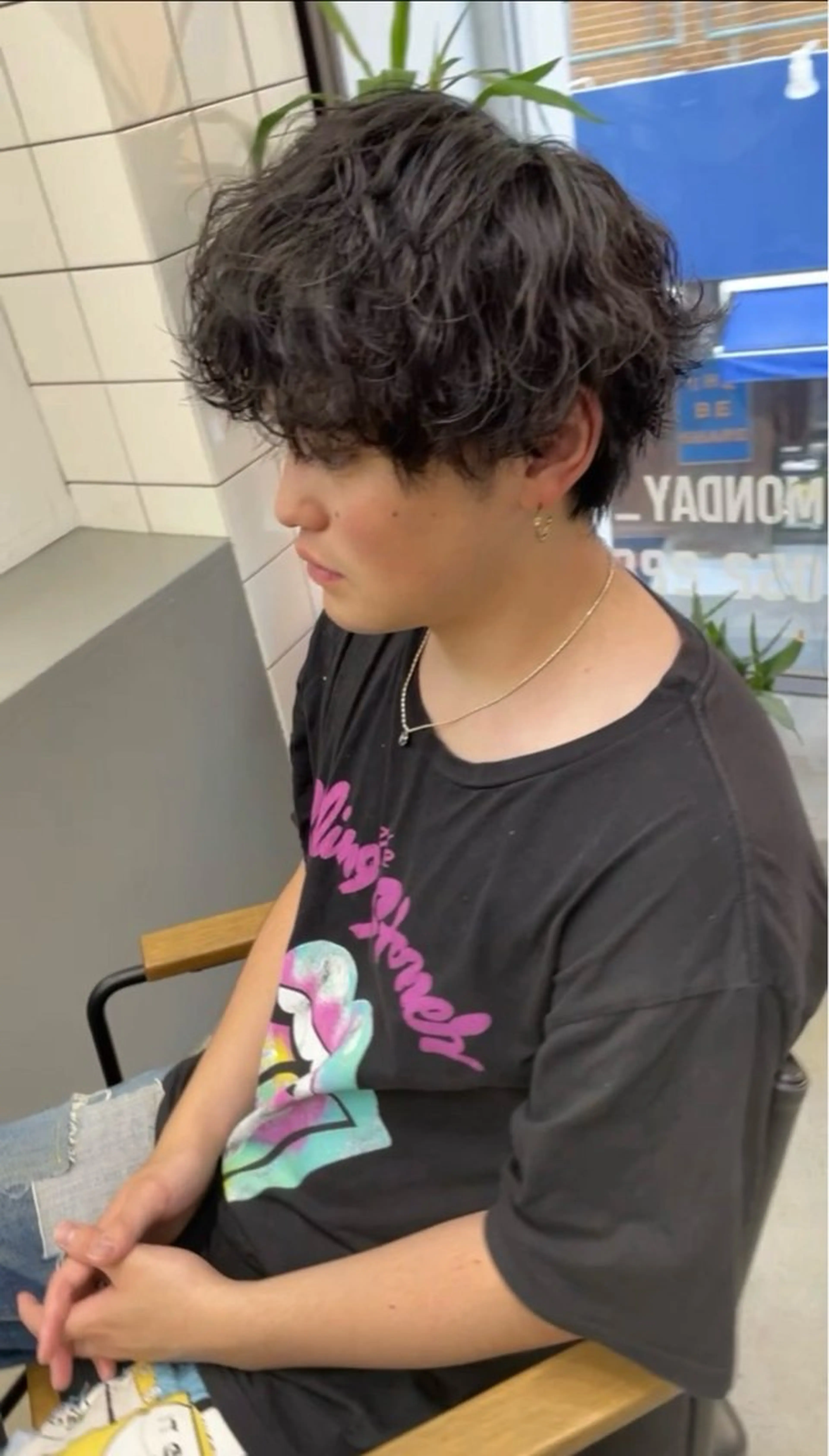 ショート パーマ メンズ カット パーマ メンズ専門サロン wokeのヘアスタイル