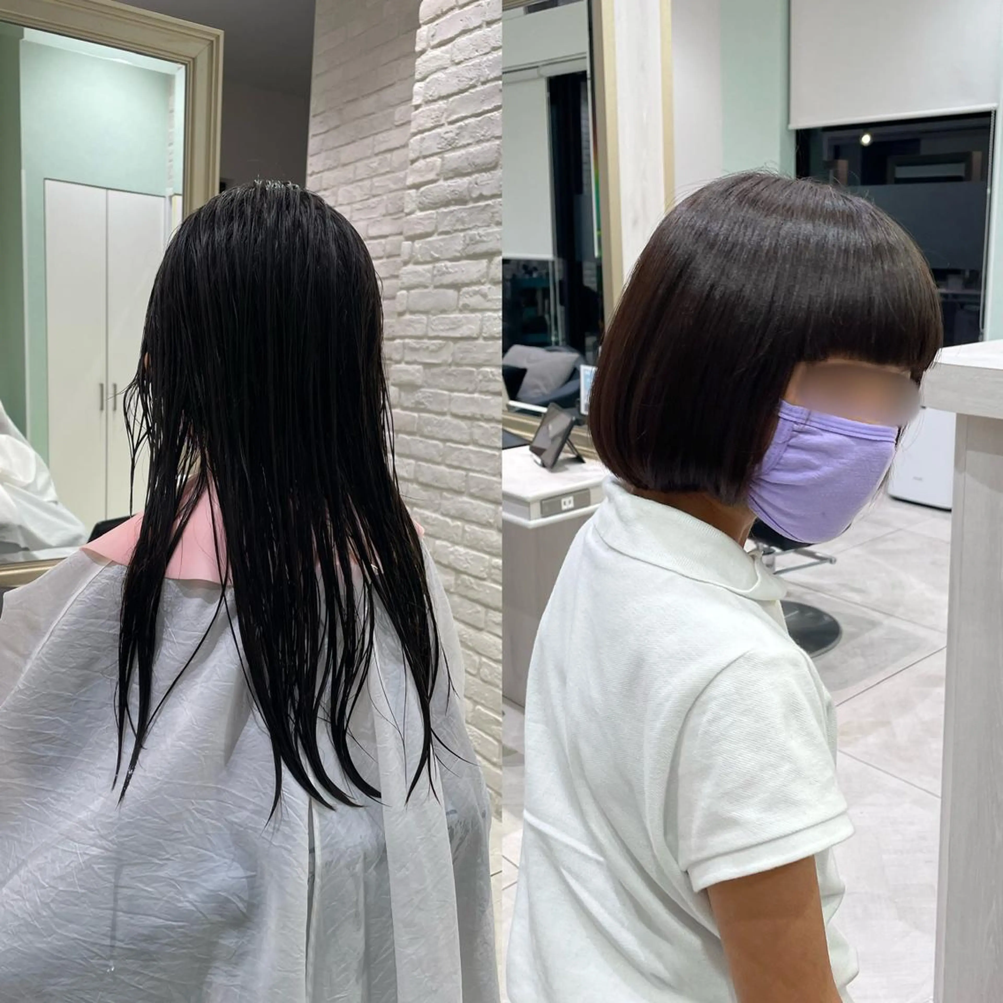 ショート キッズ カット トリートメント ヘアセット パク・ボミン小野リエ 韓国ハーフ🦊のヘアスタイル