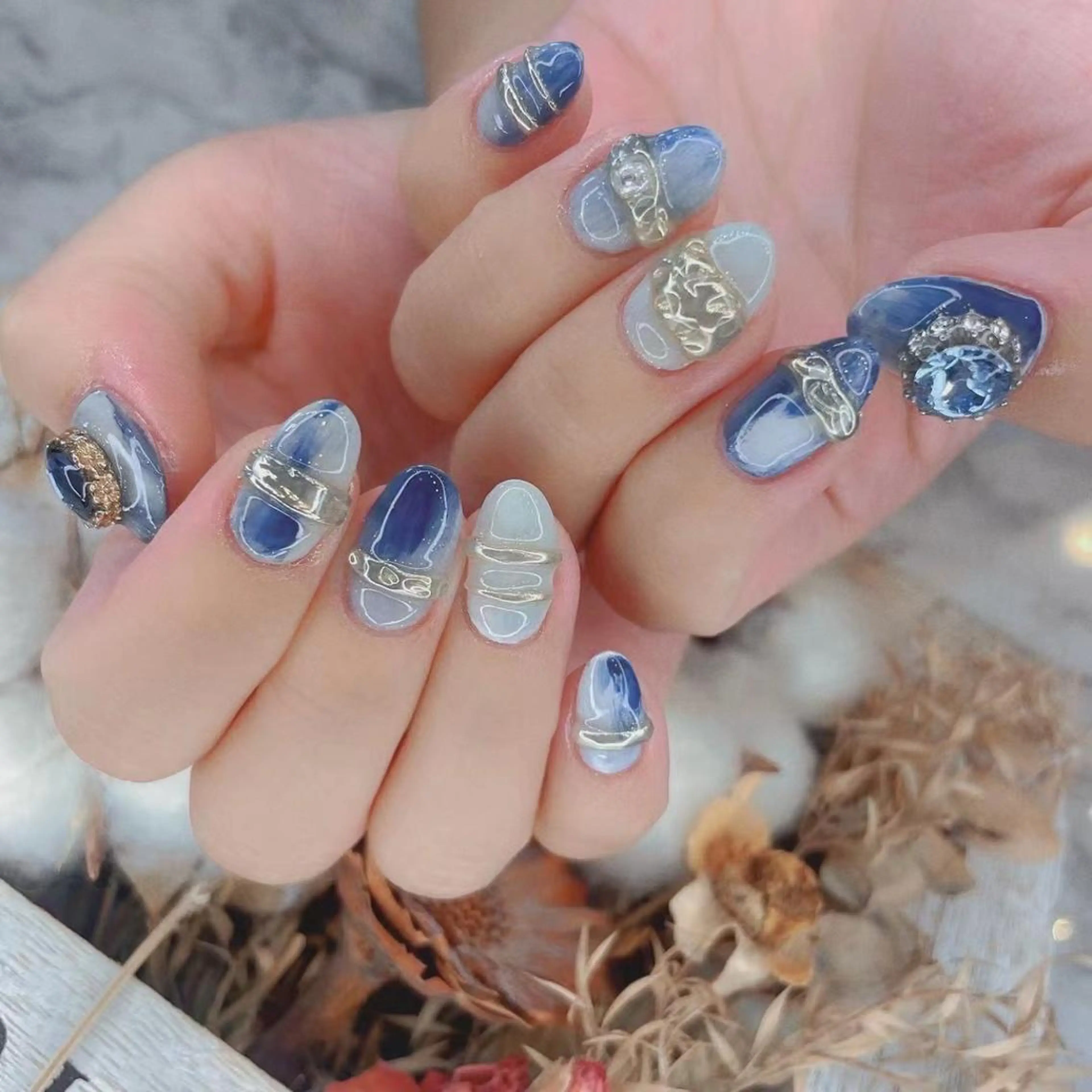 ネイル 大理石ネイル(マーブル) Babarla Nailのネイルデザイン