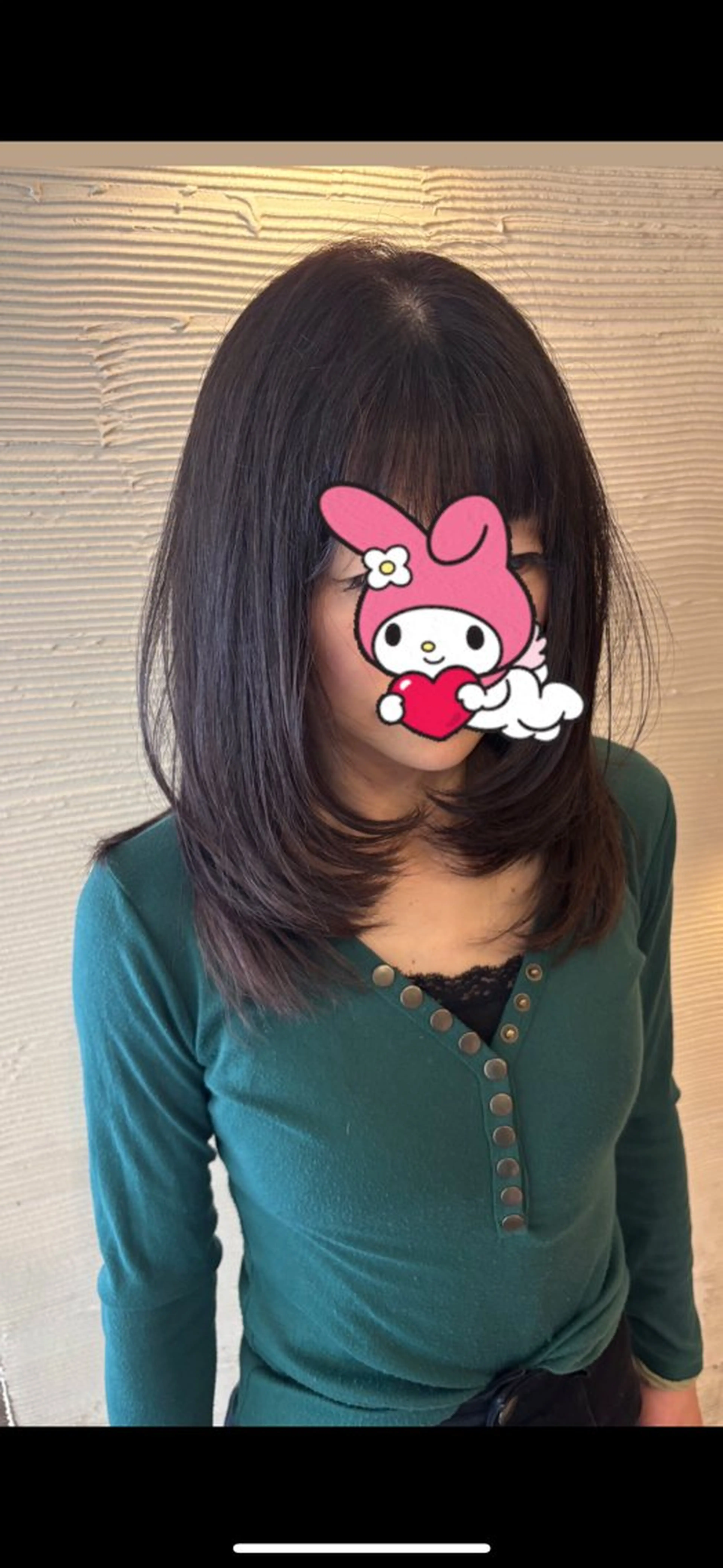 ミディアム レイヤーカット カット ヘアカラー たなかゆづき Agu千葉店のヘアスタイル