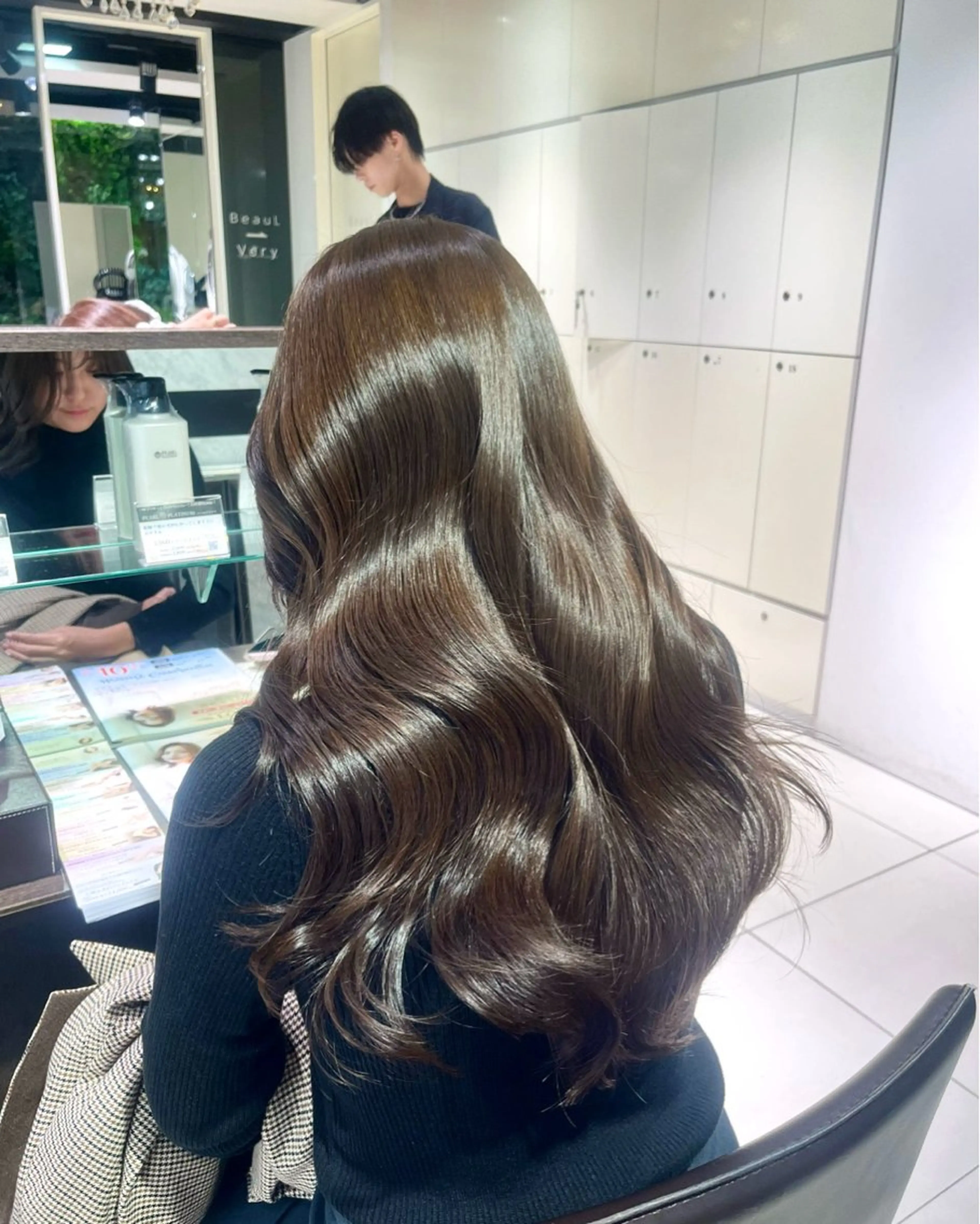 カラー はなび/まつパ👀 /暖色カラー🩷のヘアスタイル