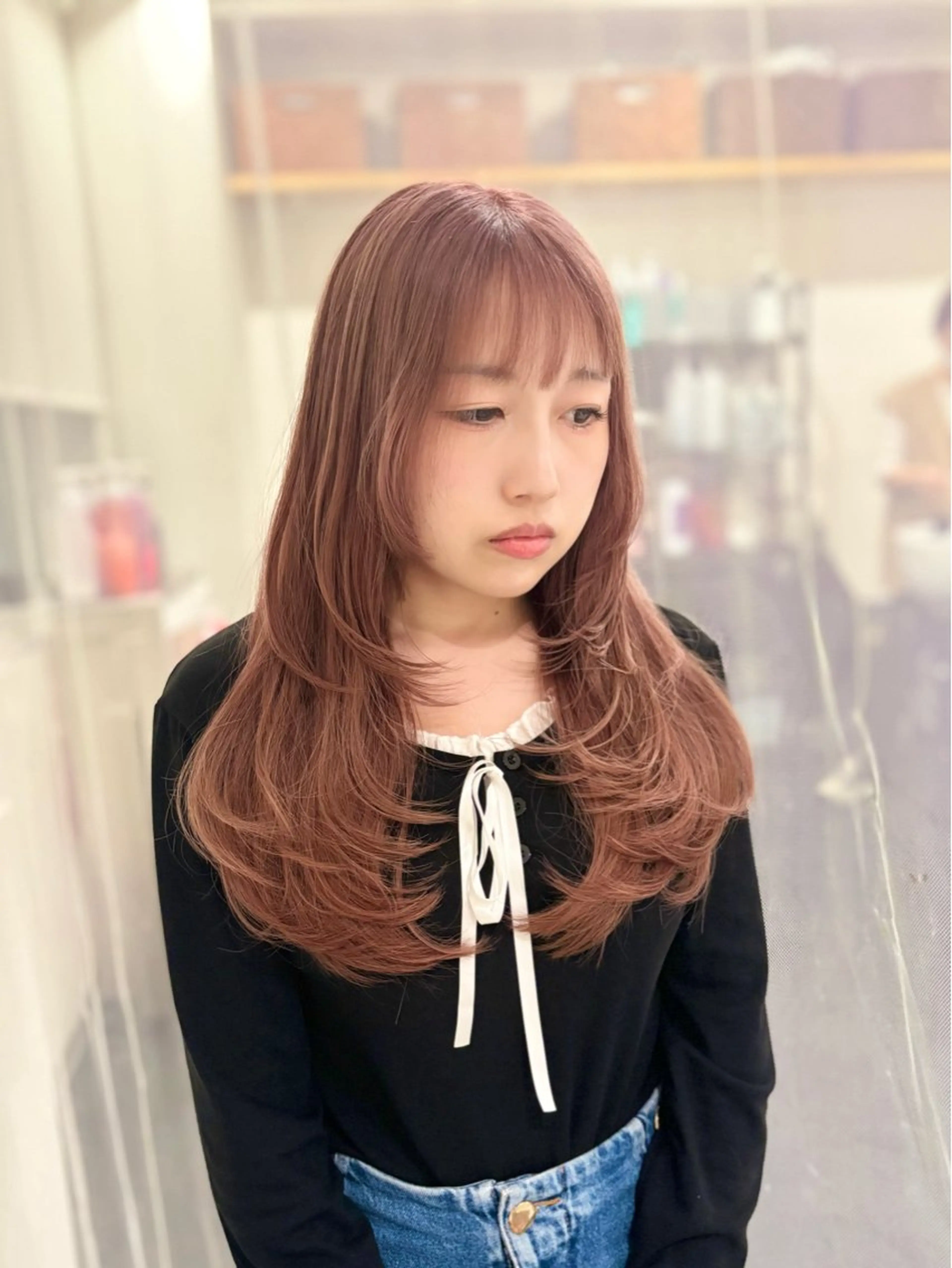 ロング カラー ヘアカラー トリートメント GaKu/ハイトーン /ブリーチ/カラーのヘアスタイル
