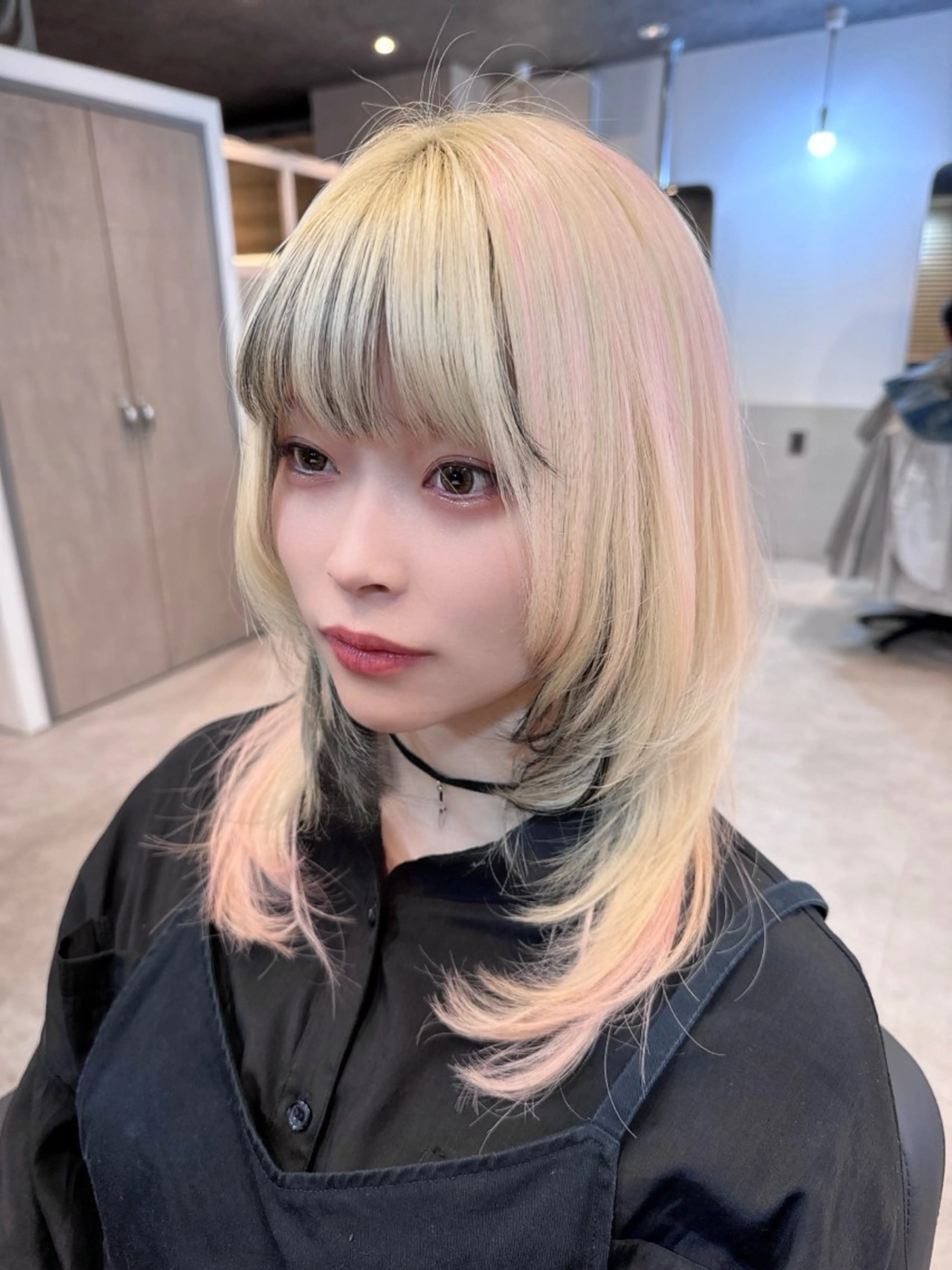 ミディアム カラー カット ヘアカラー トリートメント neon  hair亀戸店所属・🌈neonhair 透明感✨カラー🌈のヘアスタイル