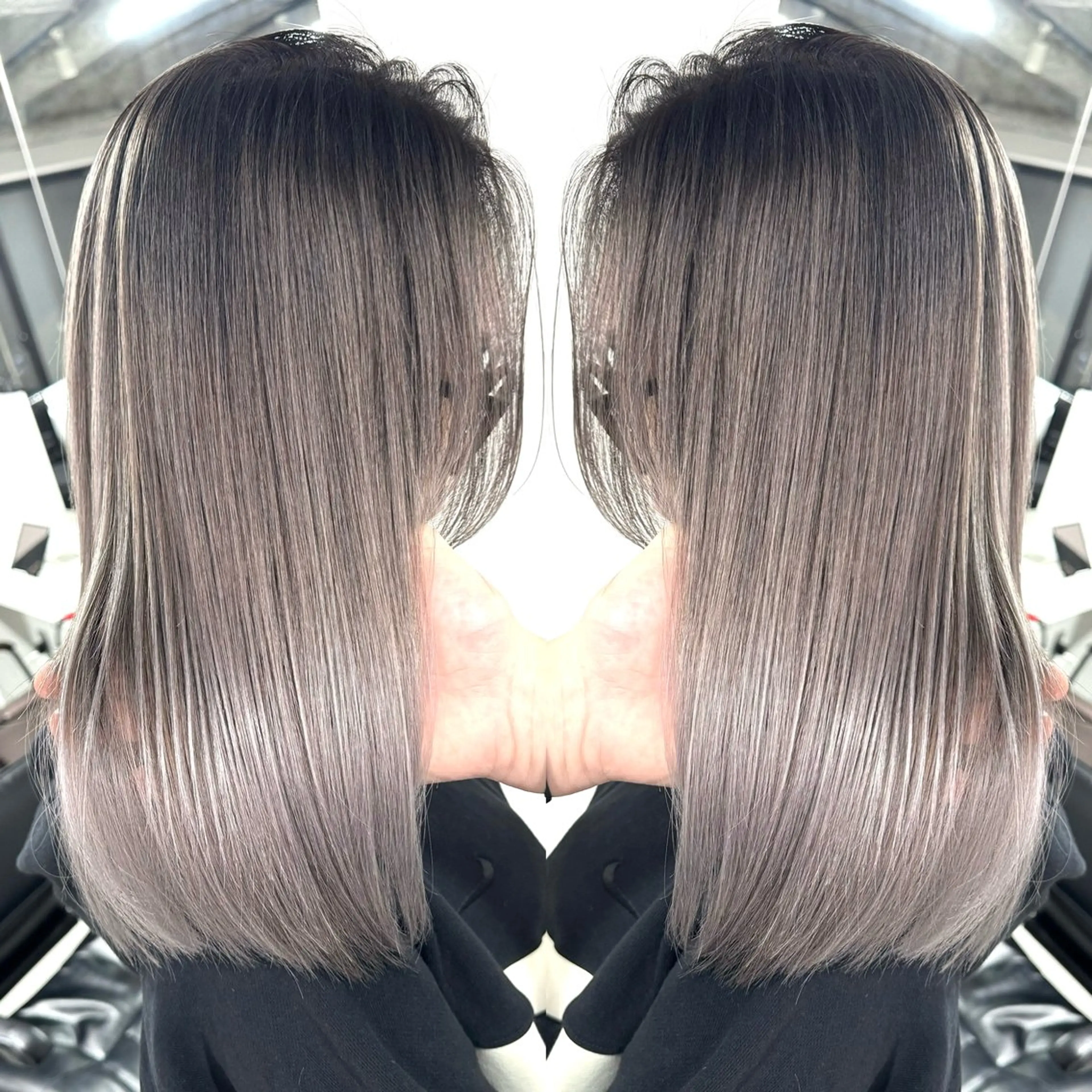 ミディアム 【店長】プルエクステ ボブ🌈ナツヤのヘアスタイル