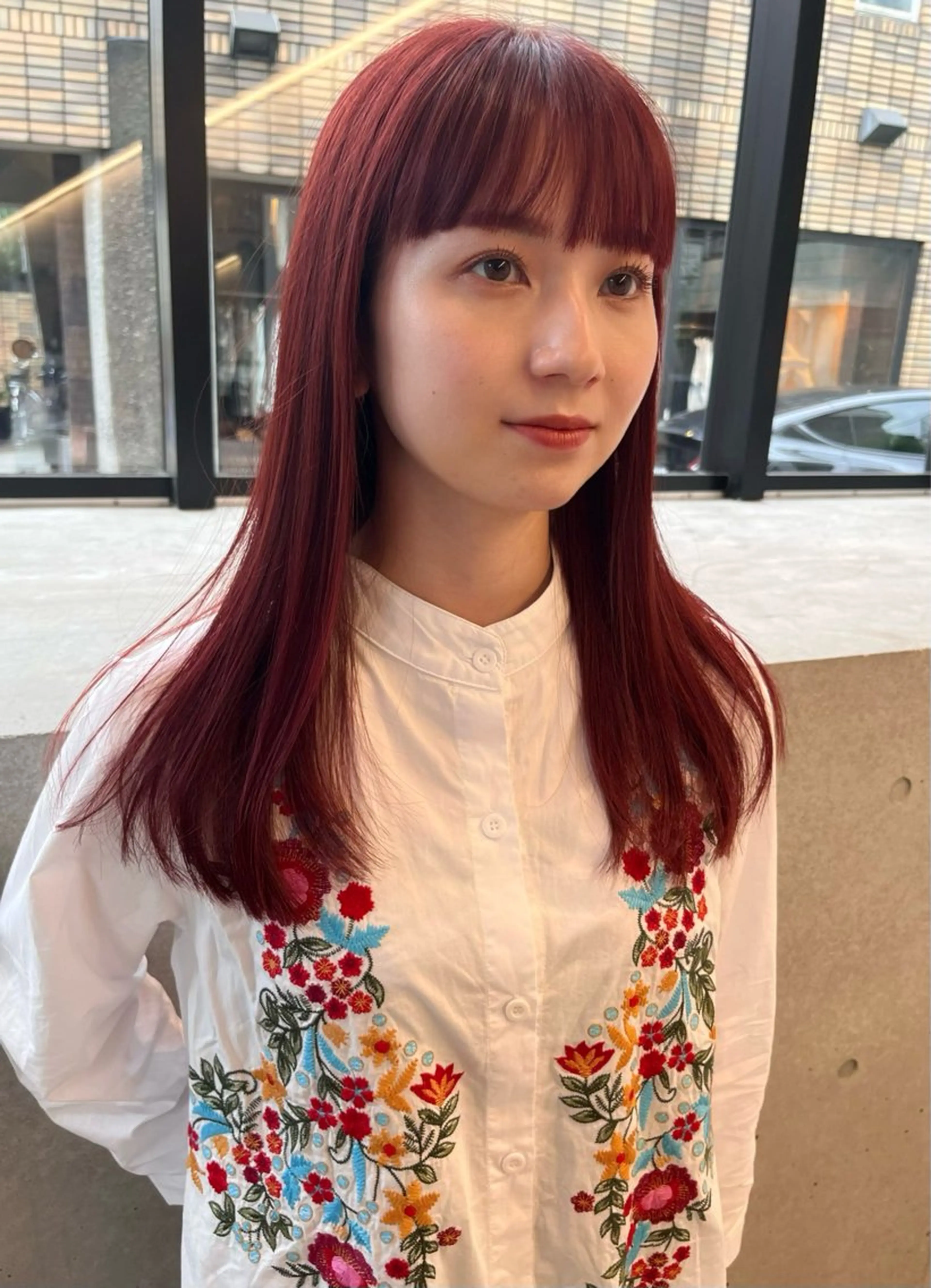 セミロング カラー 韓国レイヤーカット/ 酸性縮毛矯正MIKUのヘアスタイル