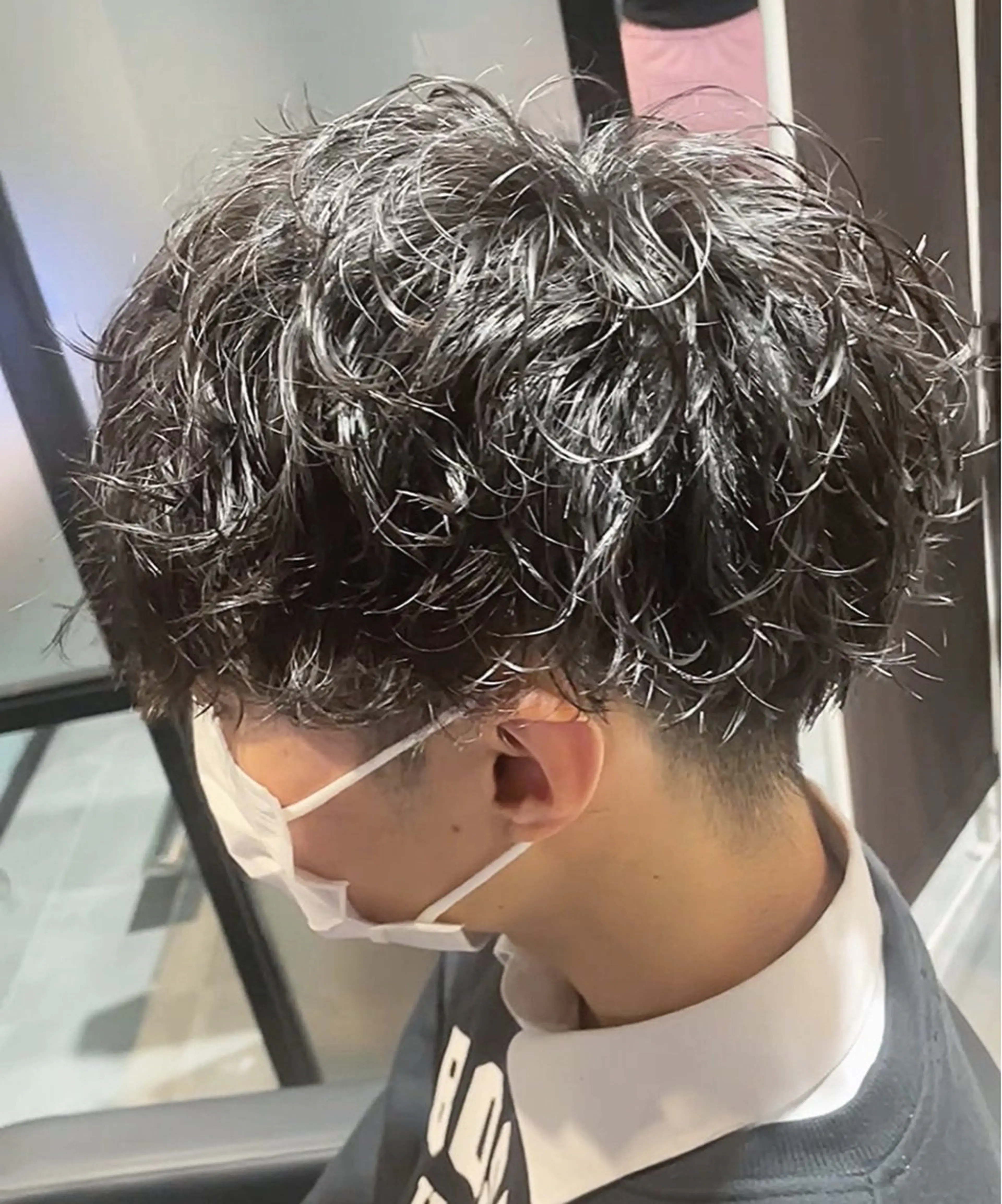 ショート パーマ メンズ カット パーマ 宮下 弦也のヘアスタイル