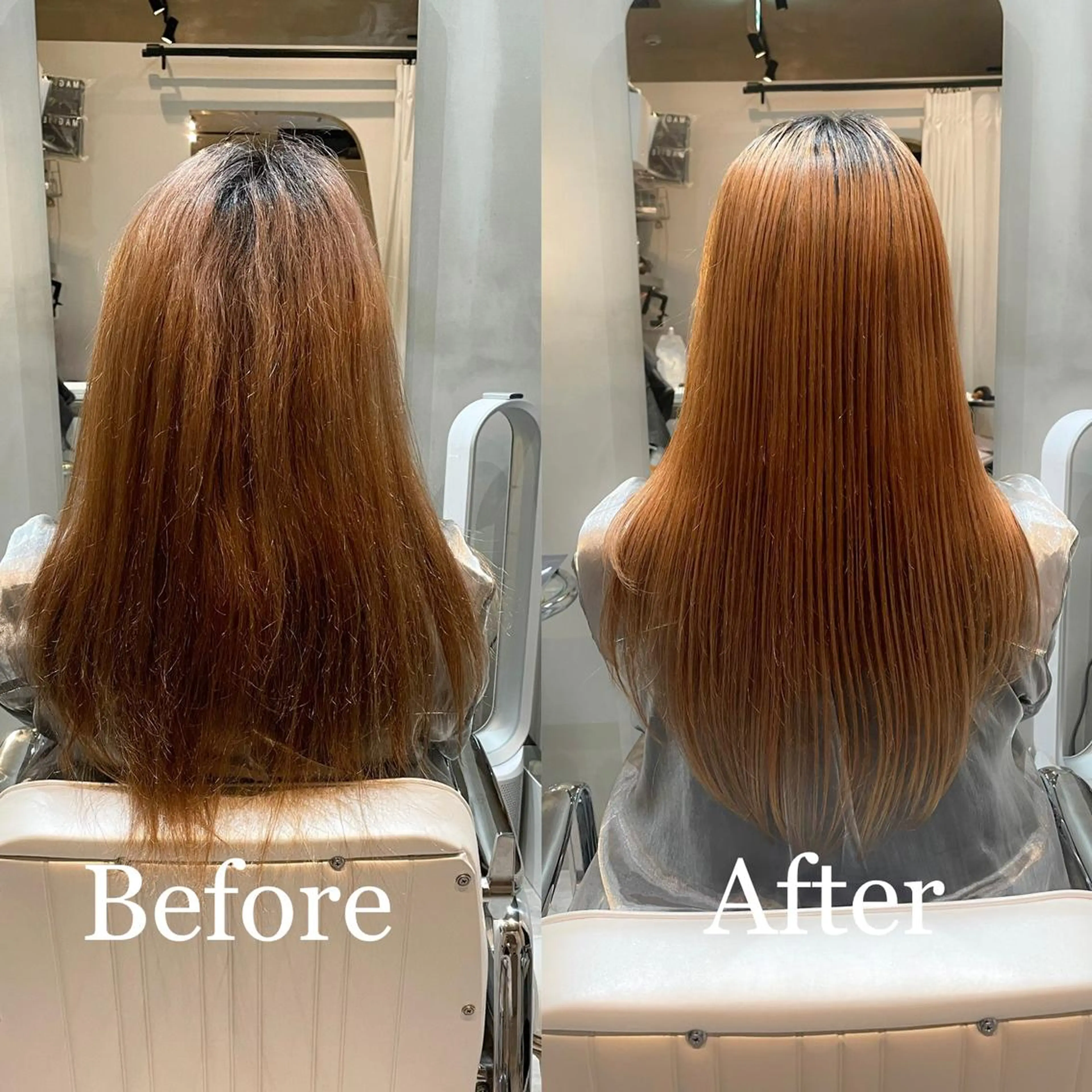 ロング くせ毛 髪質改善 縮毛矯正 トリートメント LOMA🇰🇷 銀座のヘアスタイル
