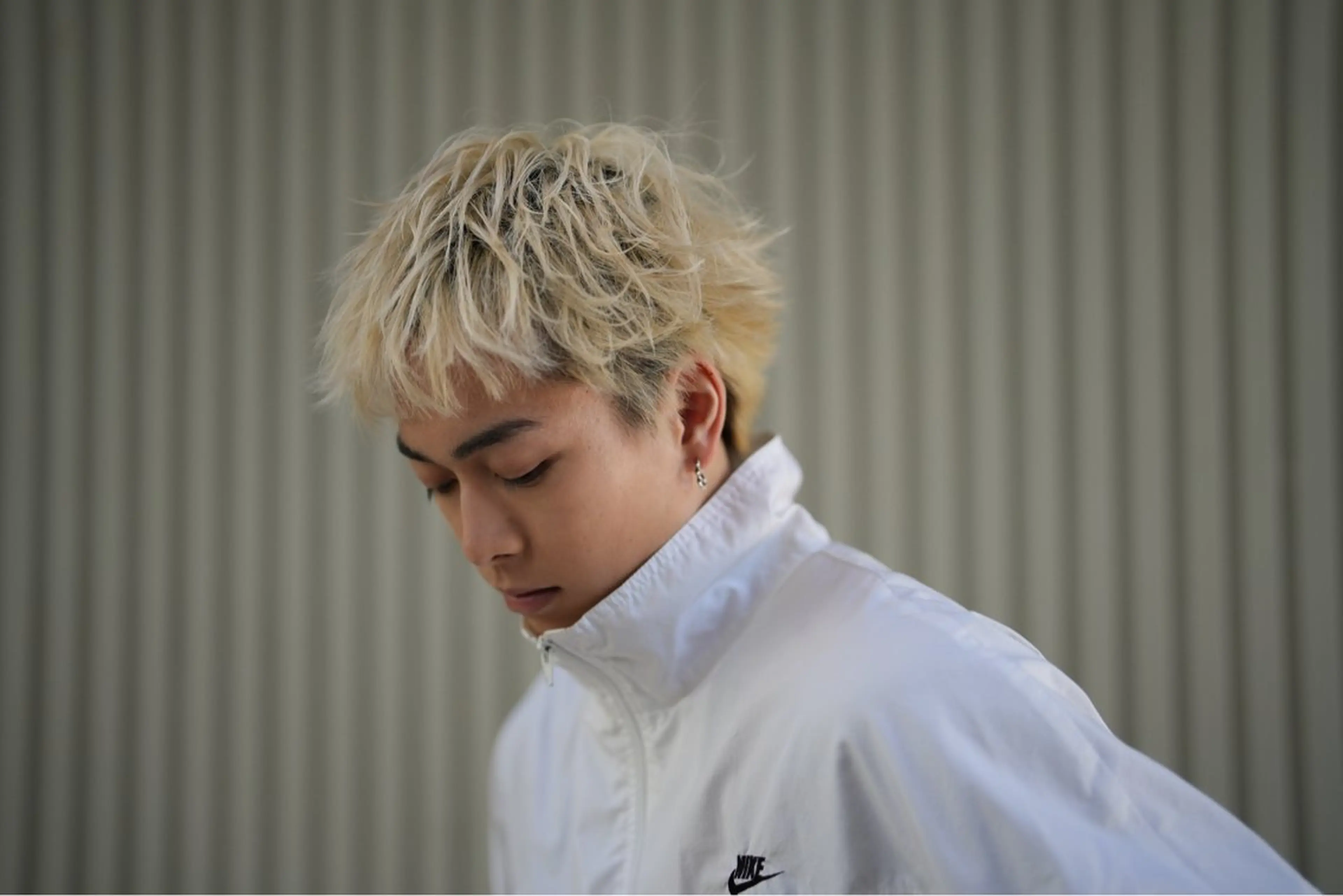 メンズ green登戸所属・GINJI ブリーチ　ハイトーンのヘアスタイル