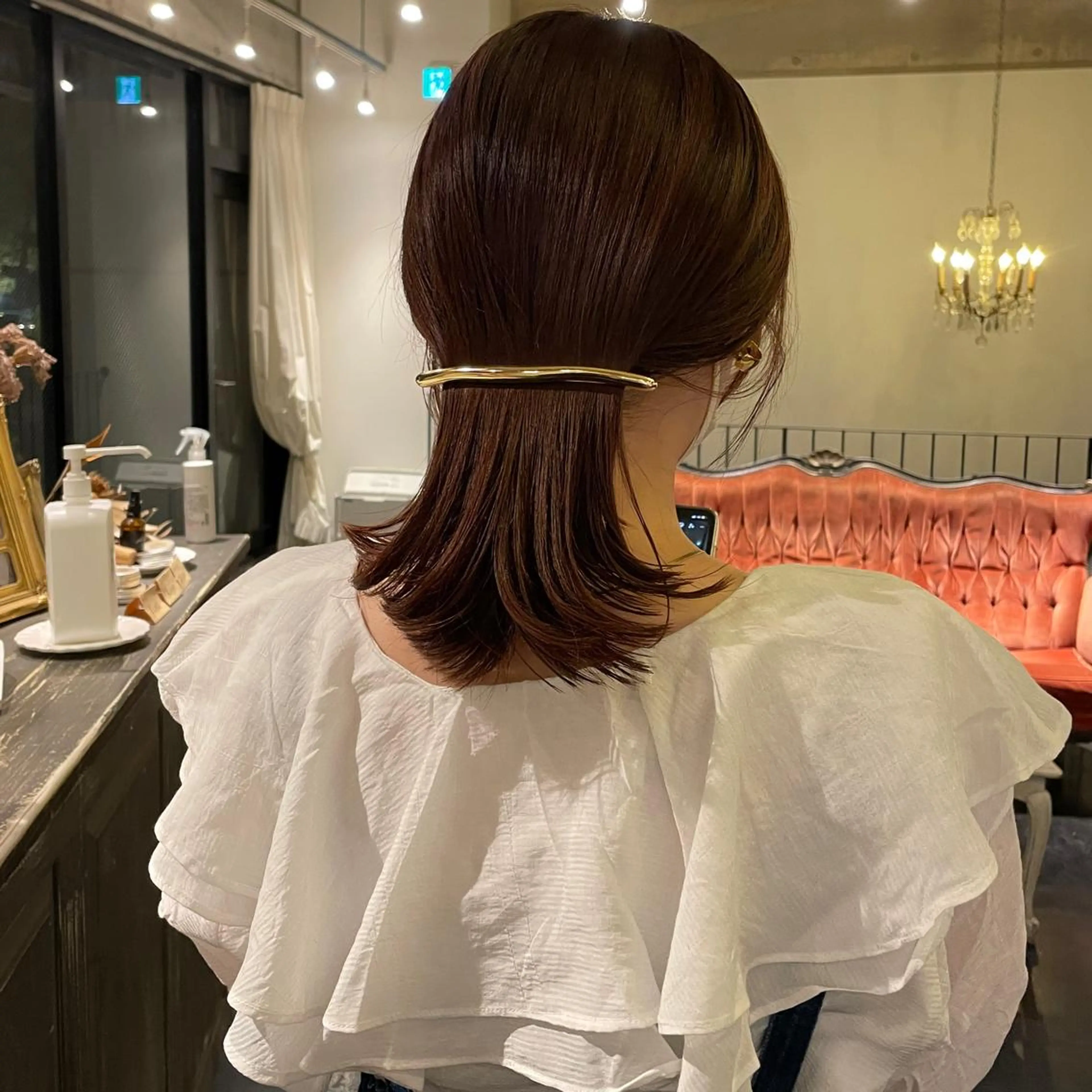 ミディアム カラー パーマ ヘアアレンジ メンズ キッズ ネイル マツエク・マツパ アイブロウ カット ヘアカラー casane所属・暖色・前髪カット 🎗️佐藤ゆみこのヘアスタイル