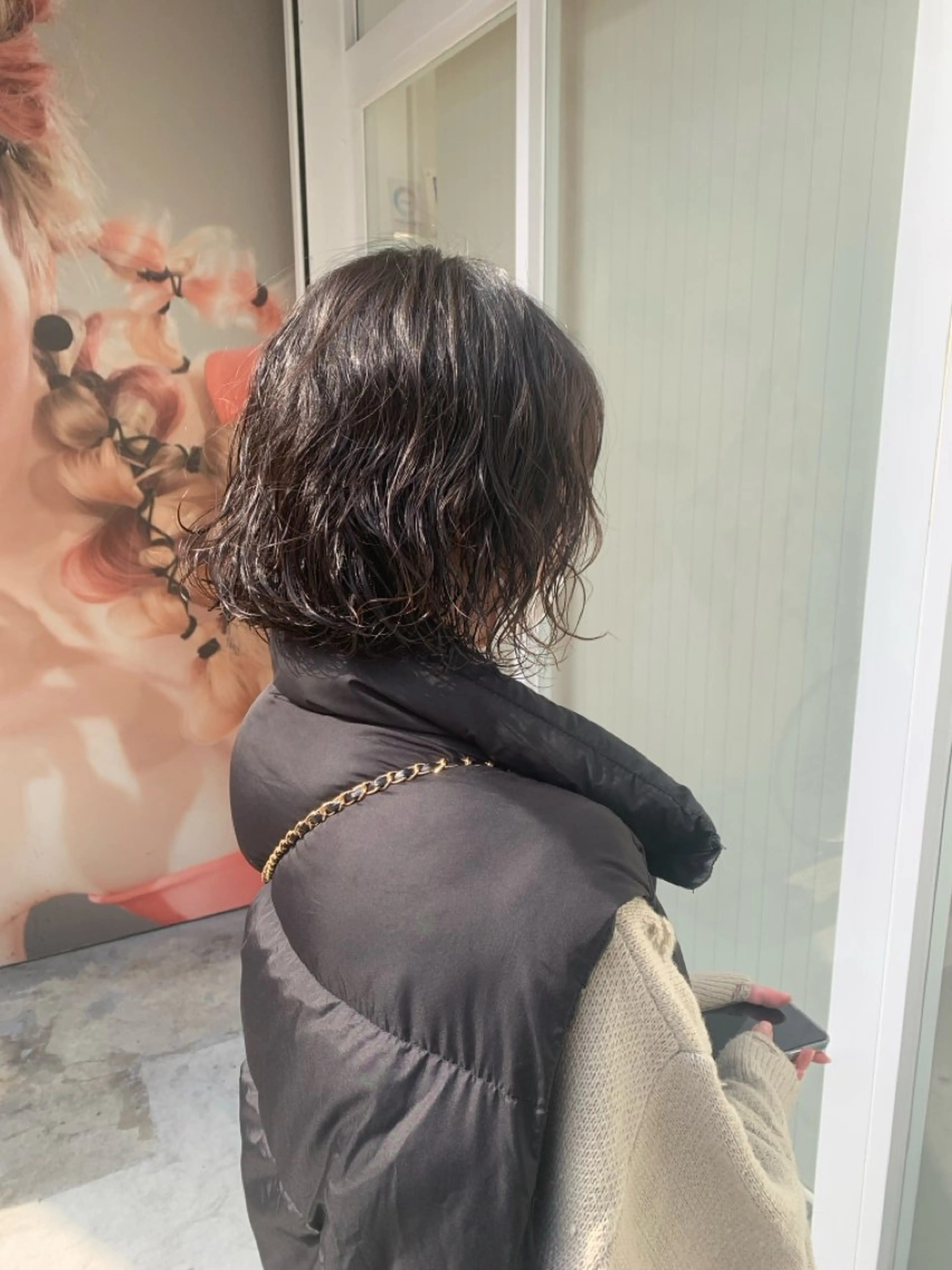 ミディアム パーマ 町野 朝哉のヘアスタイル