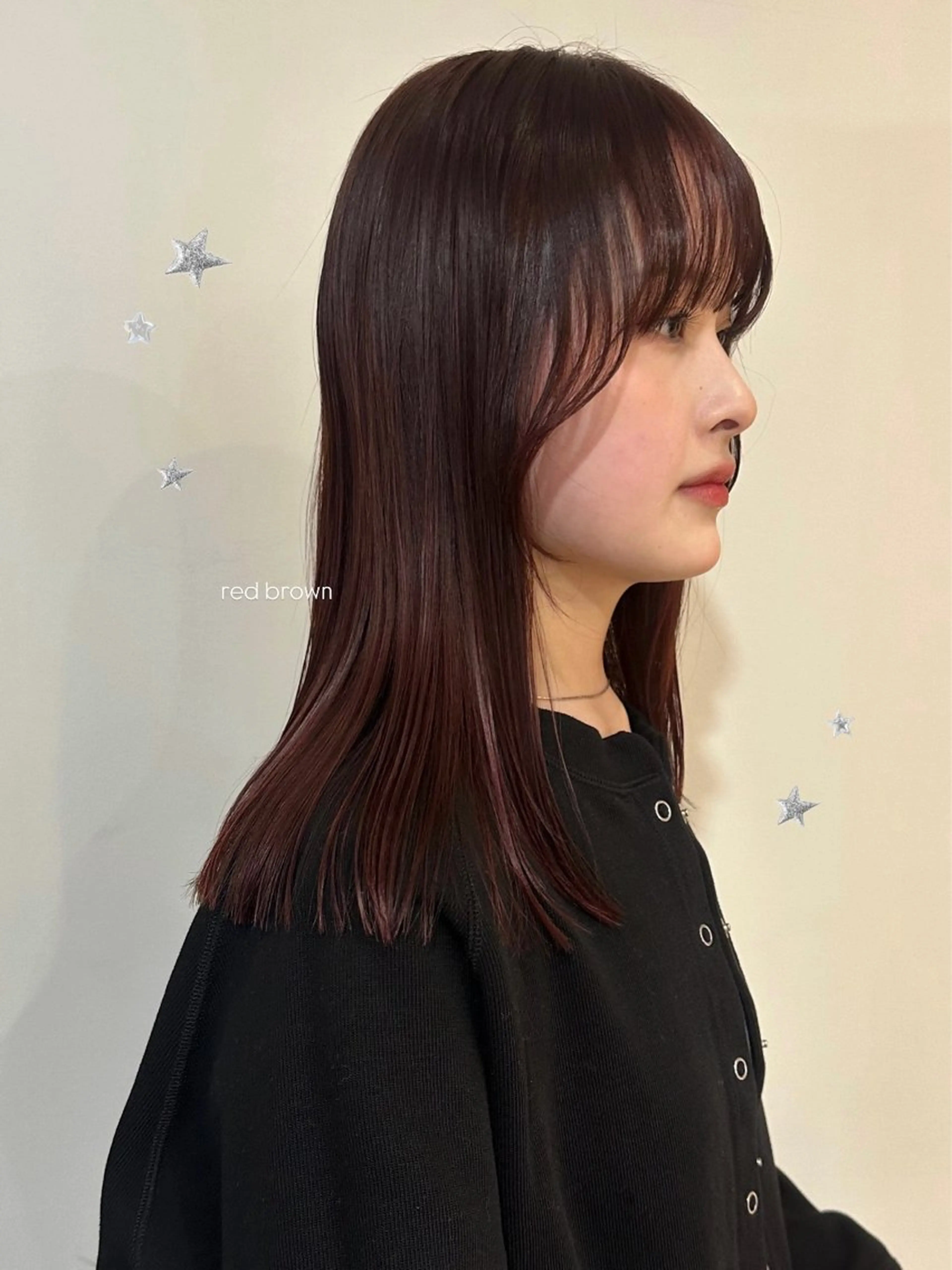 ミディアム カラー カット ヘアカラー トリートメント 暖色/レイヤーカット 🌙オノユリカのヘアスタイル
