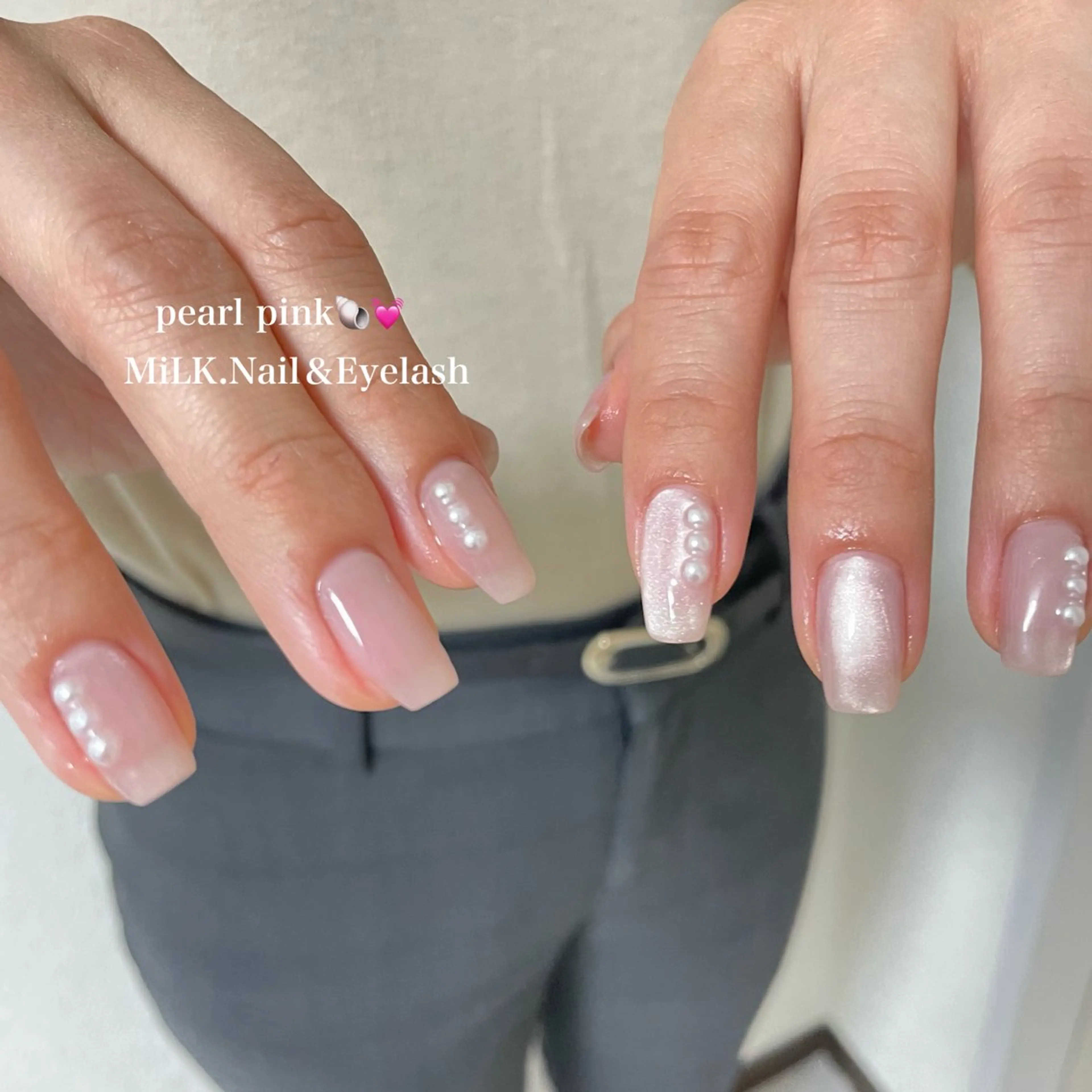 ネイル シンプルネイル ハンドネイル MiLK. Nail&Eyelash所属・MiLK. wakaのマツエク・マツパデザイン