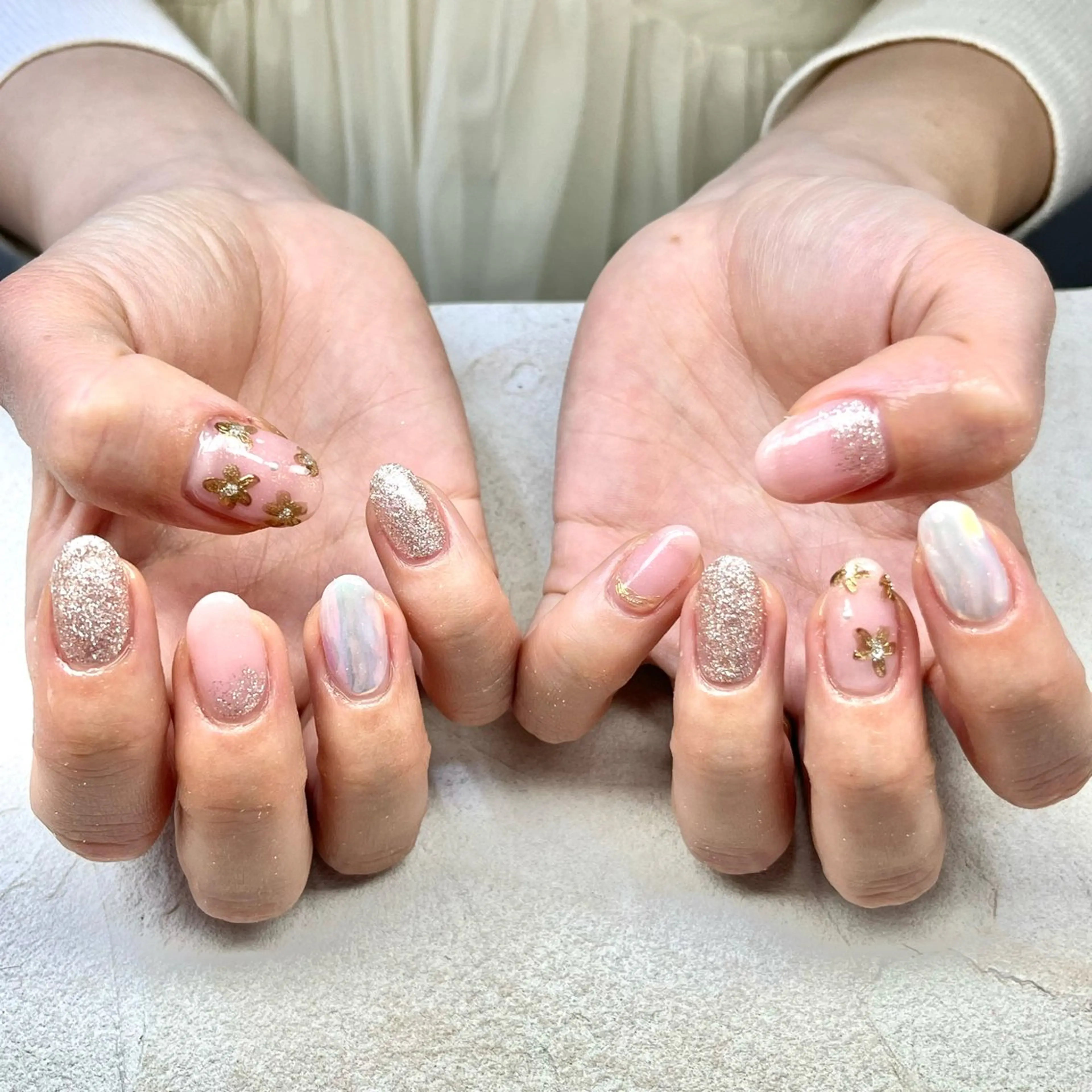 ネイル 持ち込み 春ネイル ハンドネイル bianca TORII🌞のネイルデザイン
