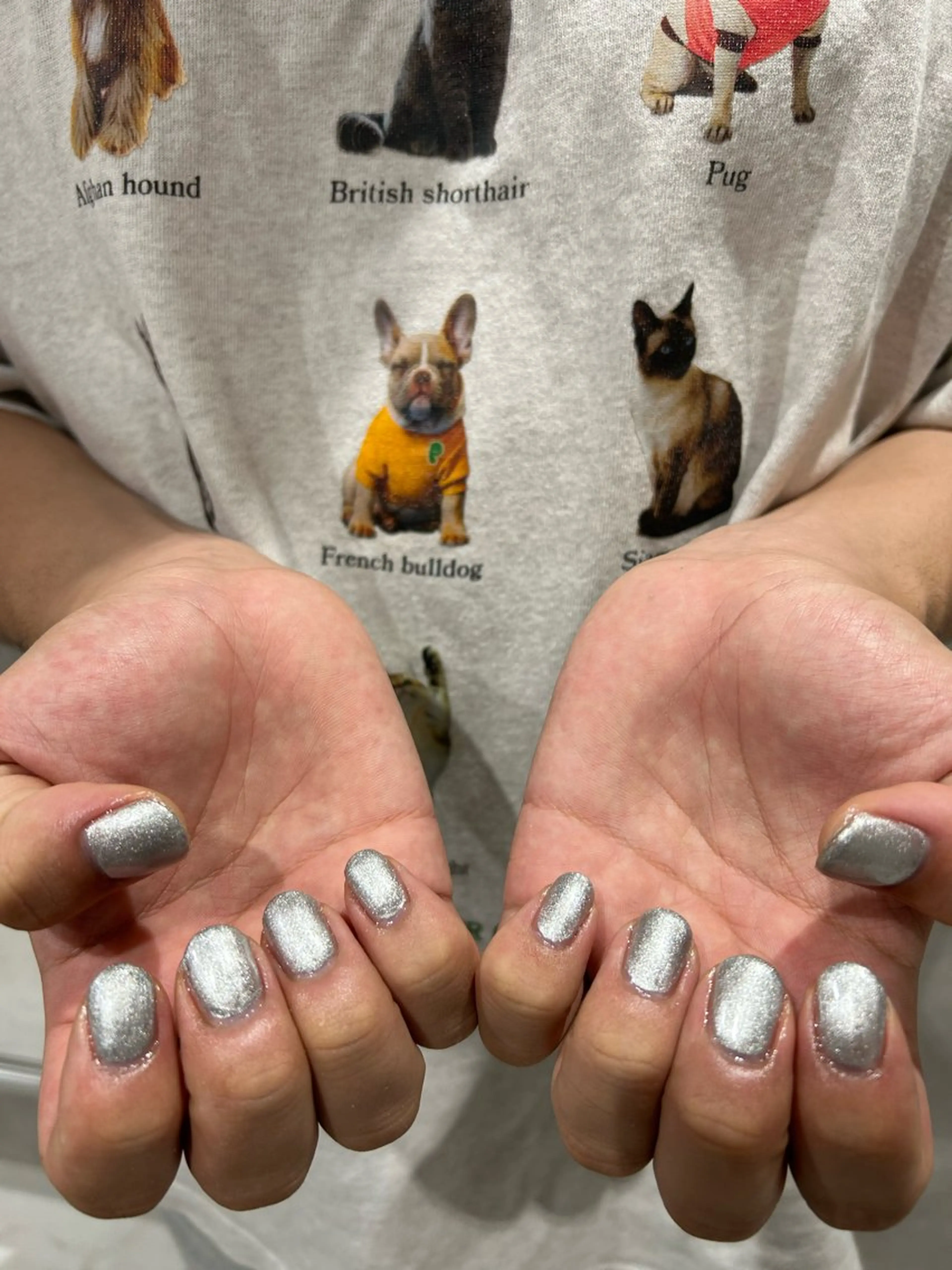 ネイル メンズネイル シルバー 大山 なつみのネイルデザイン