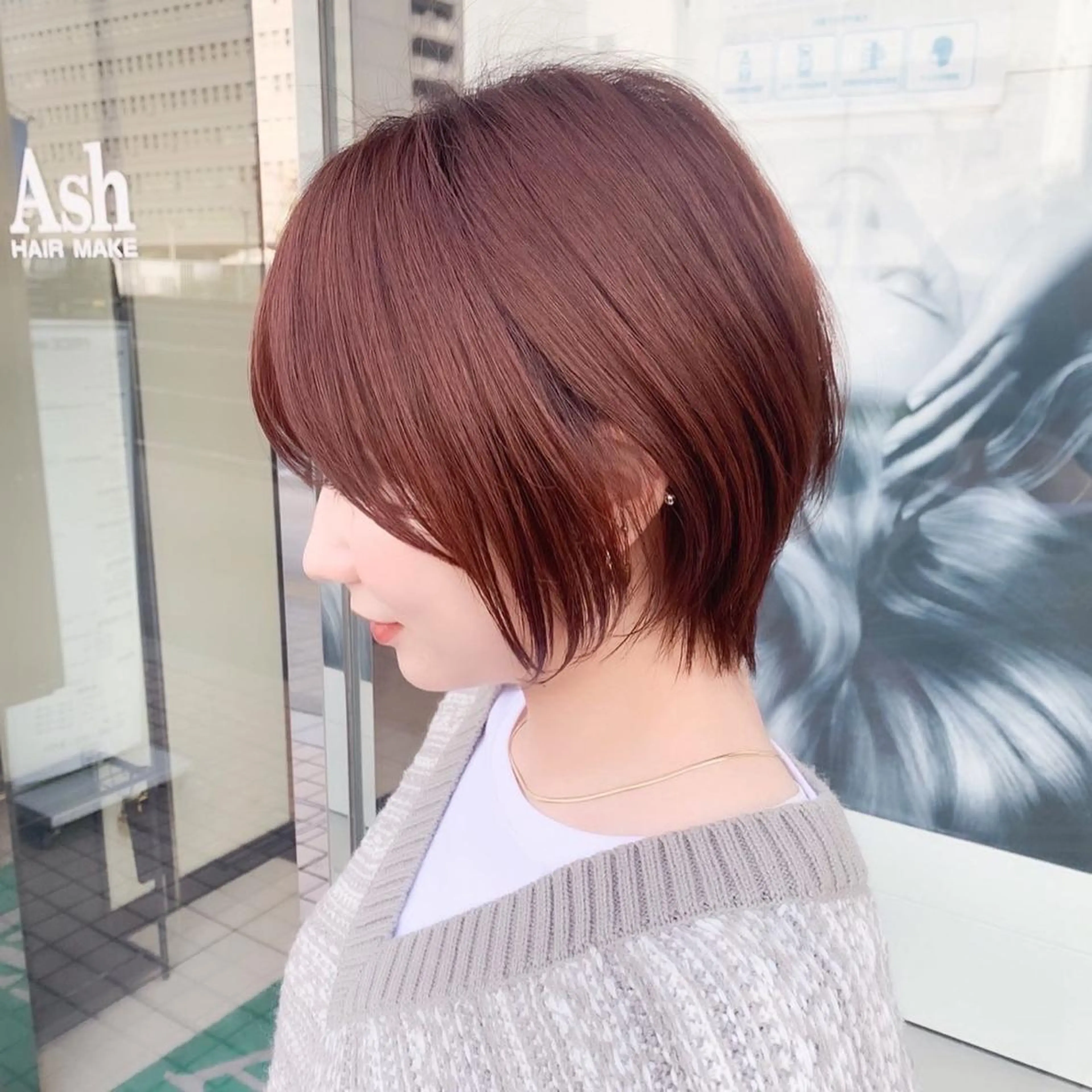 【❣️贅沢❣️】✂︎整形級に小顔にします 小顔ショートカット+イルミナカラー+ダメージ補修4stepトリートメントの写真