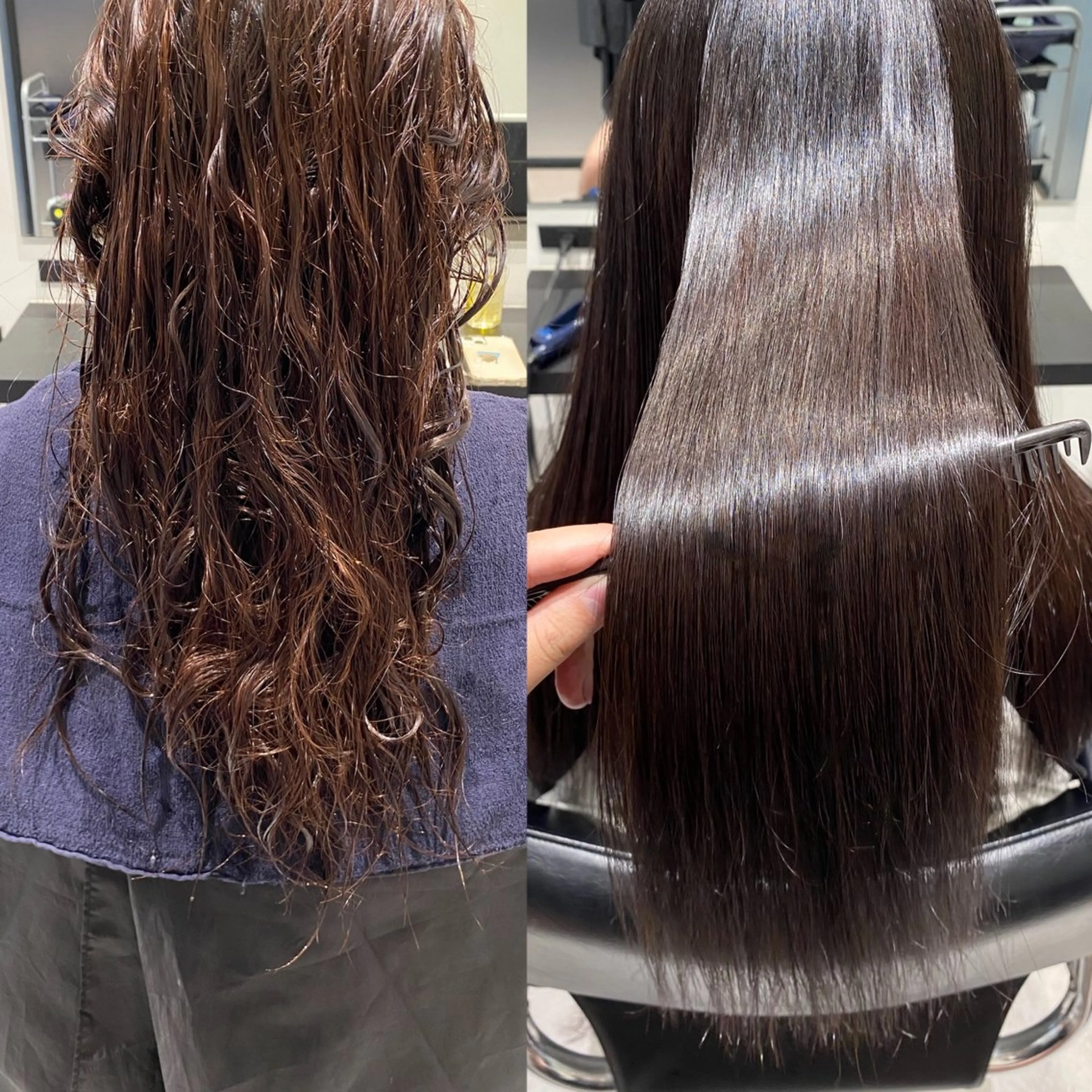 セミロング カット ヘアカラー トリートメント 髪質改善水素TR× レイヤーカット/熊澤のヘアスタイル