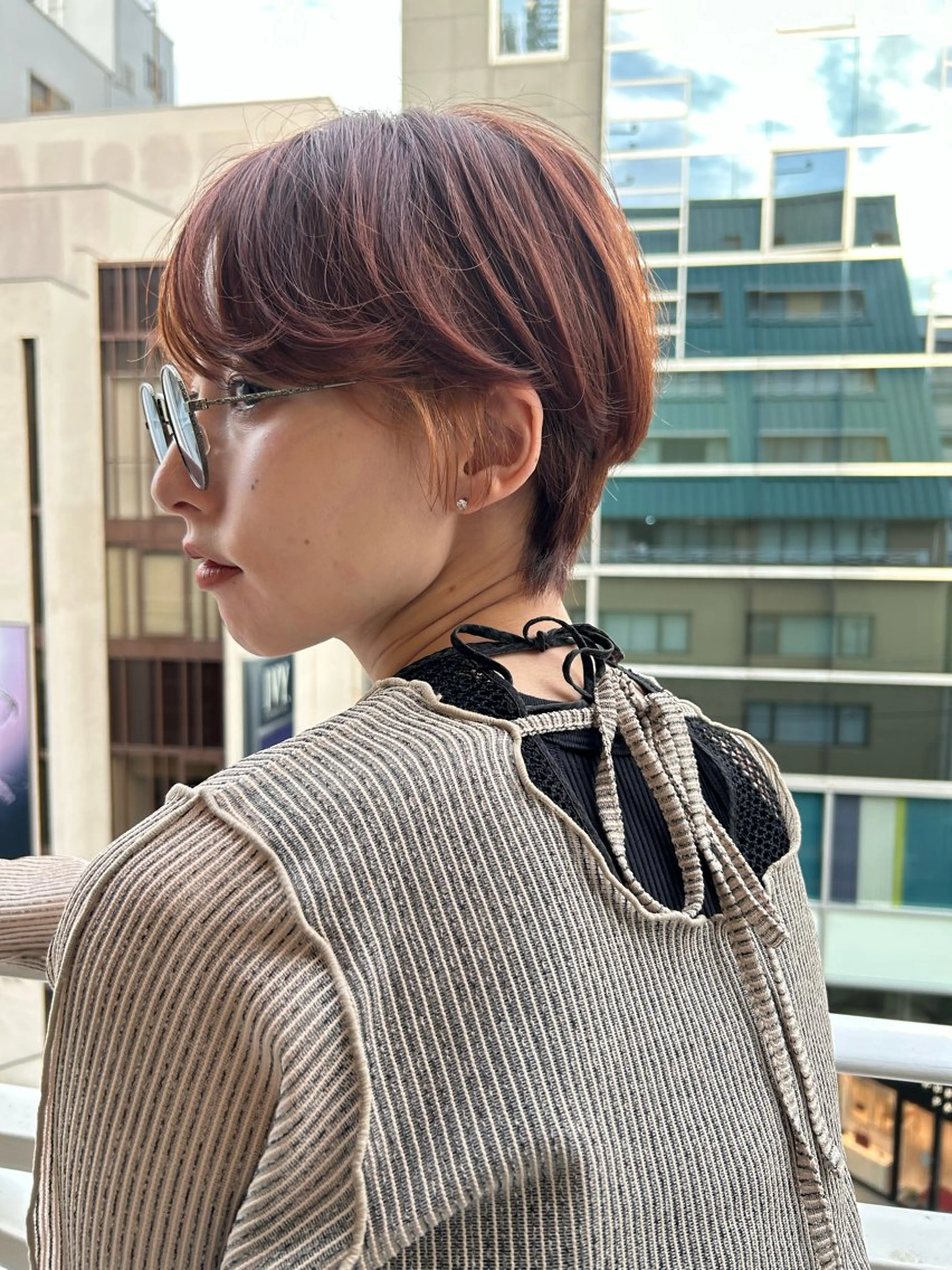 ショート カラー カット ヘアカラー トリートメント ショート/ボブ専門 宮脇美奈/南船場のヘアスタイル