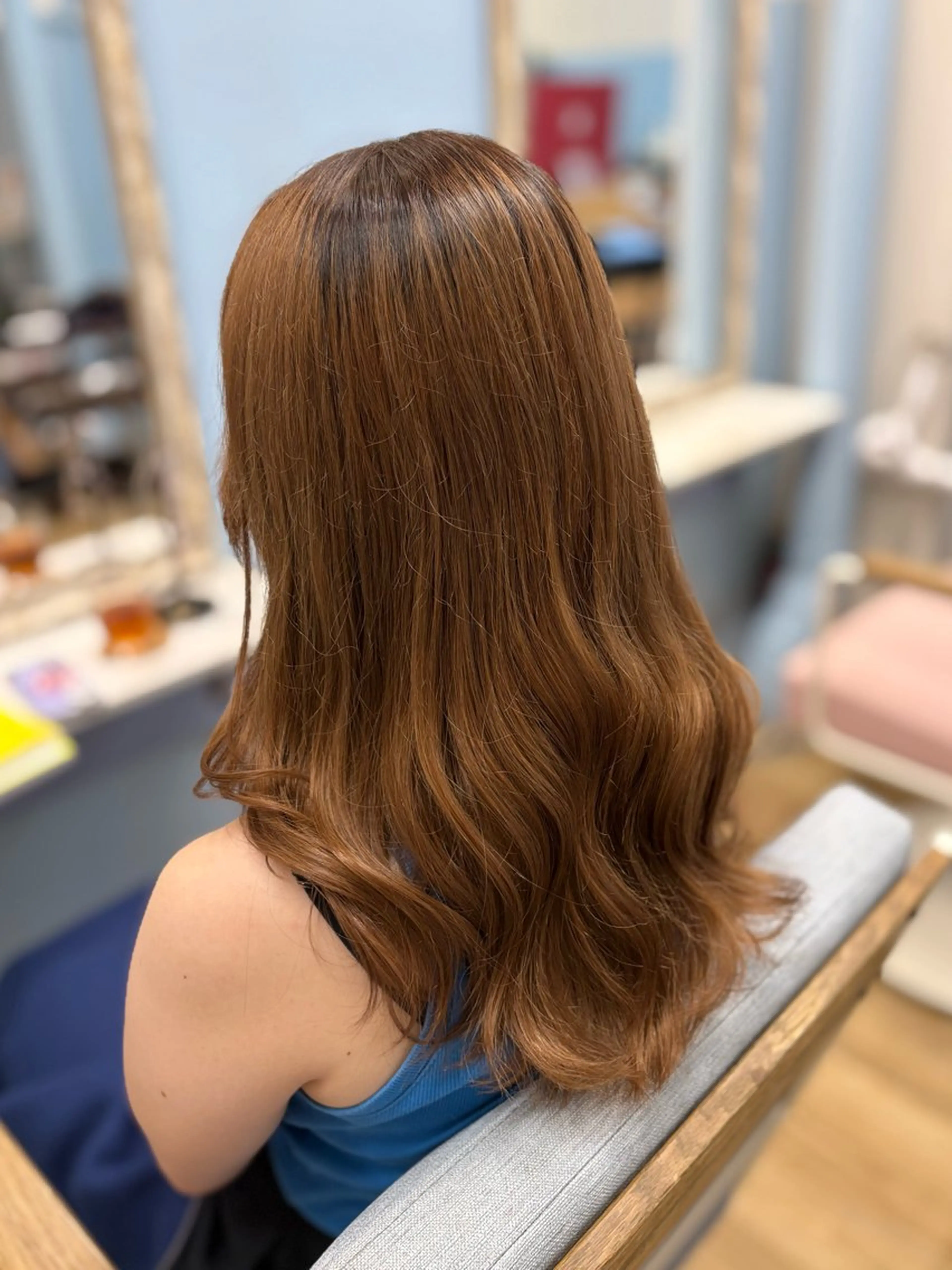 ロング カラー ヘアアレンジ オレンジ ヘアカラー ナギサ 🐶のヘアスタイル