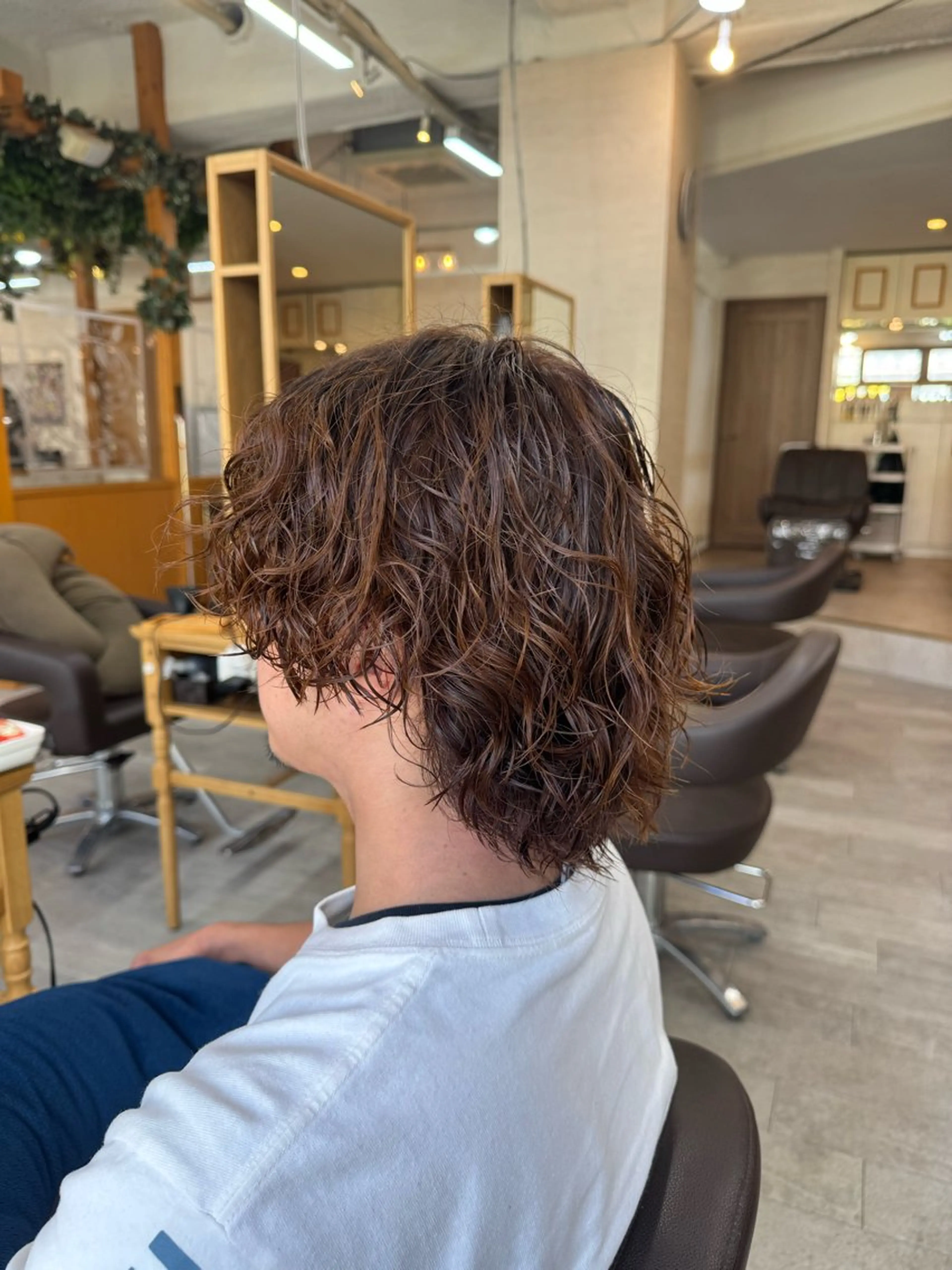 メンズ カット パーマ 細矢 翔太のヘアスタイル