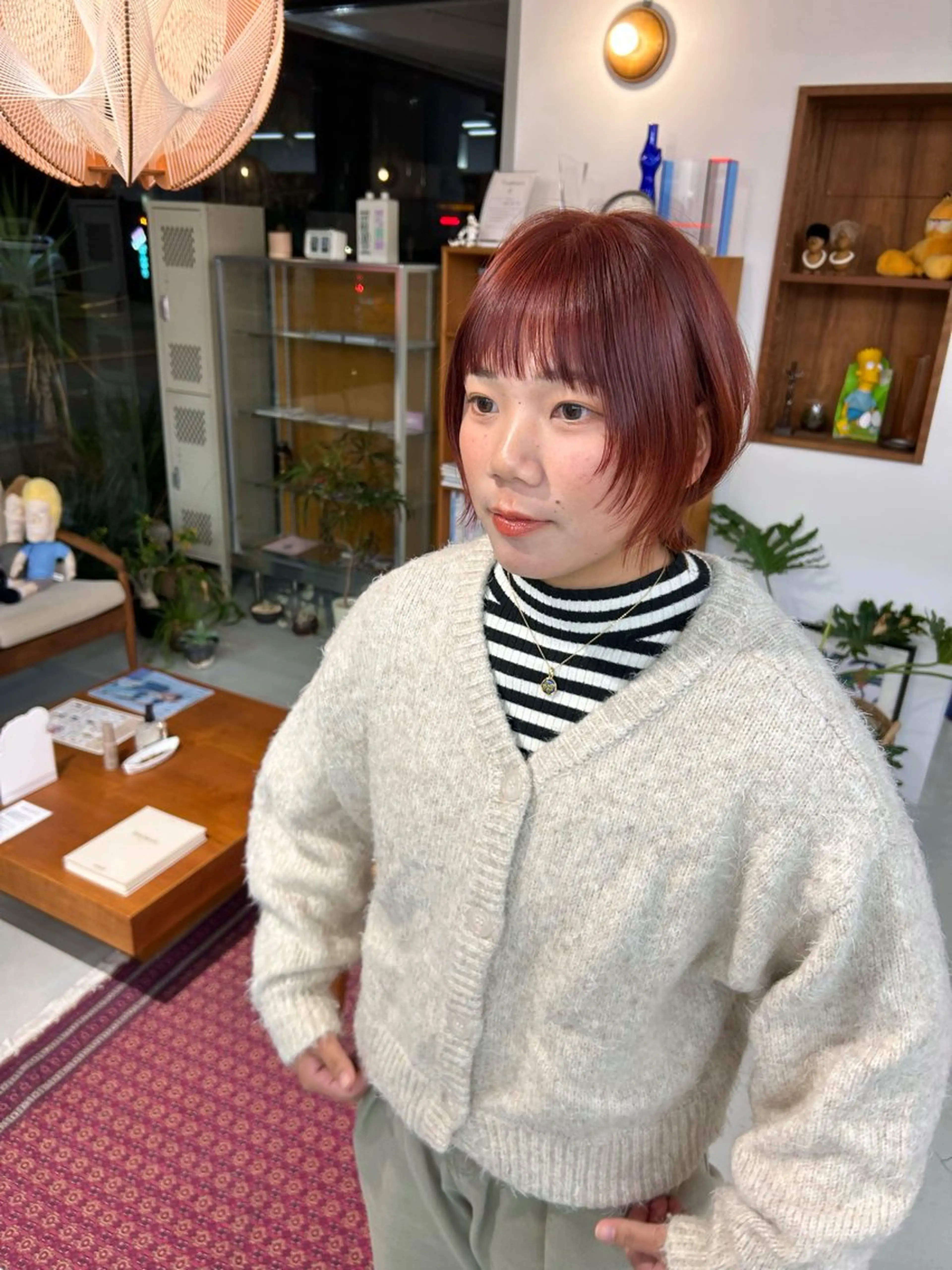 ショート カラー ブリーチ ダブルカラー ブリーチなしカラー ショートヘア ウルフカット 藤原 あかりのヘアスタイル