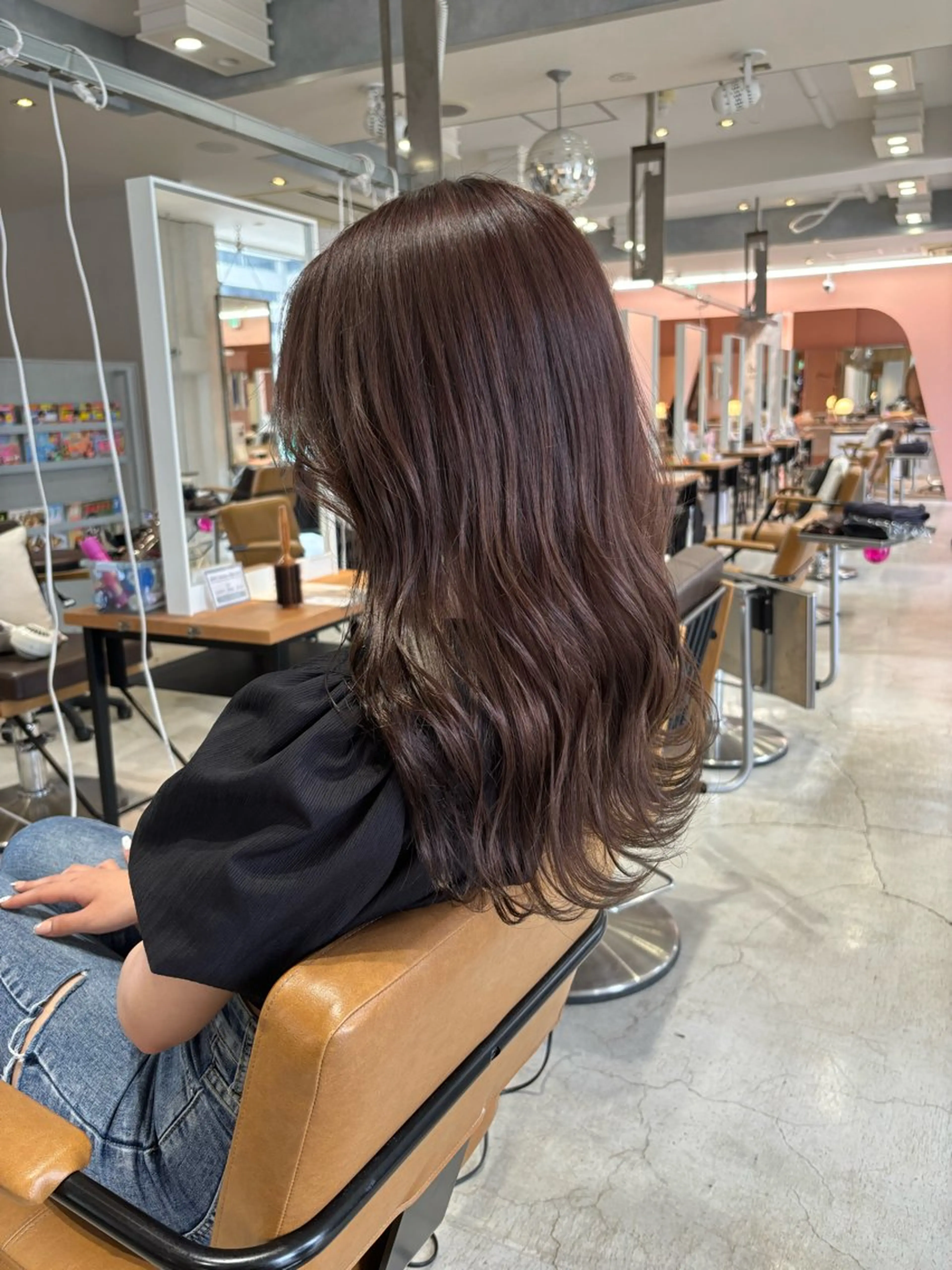 ミディアム カラー ヘアアレンジ ブラウンカラー ショコラブラウン ヘアカラー 🌈難波🌈ベージュ カラー【ヒロム】のヘアスタイル