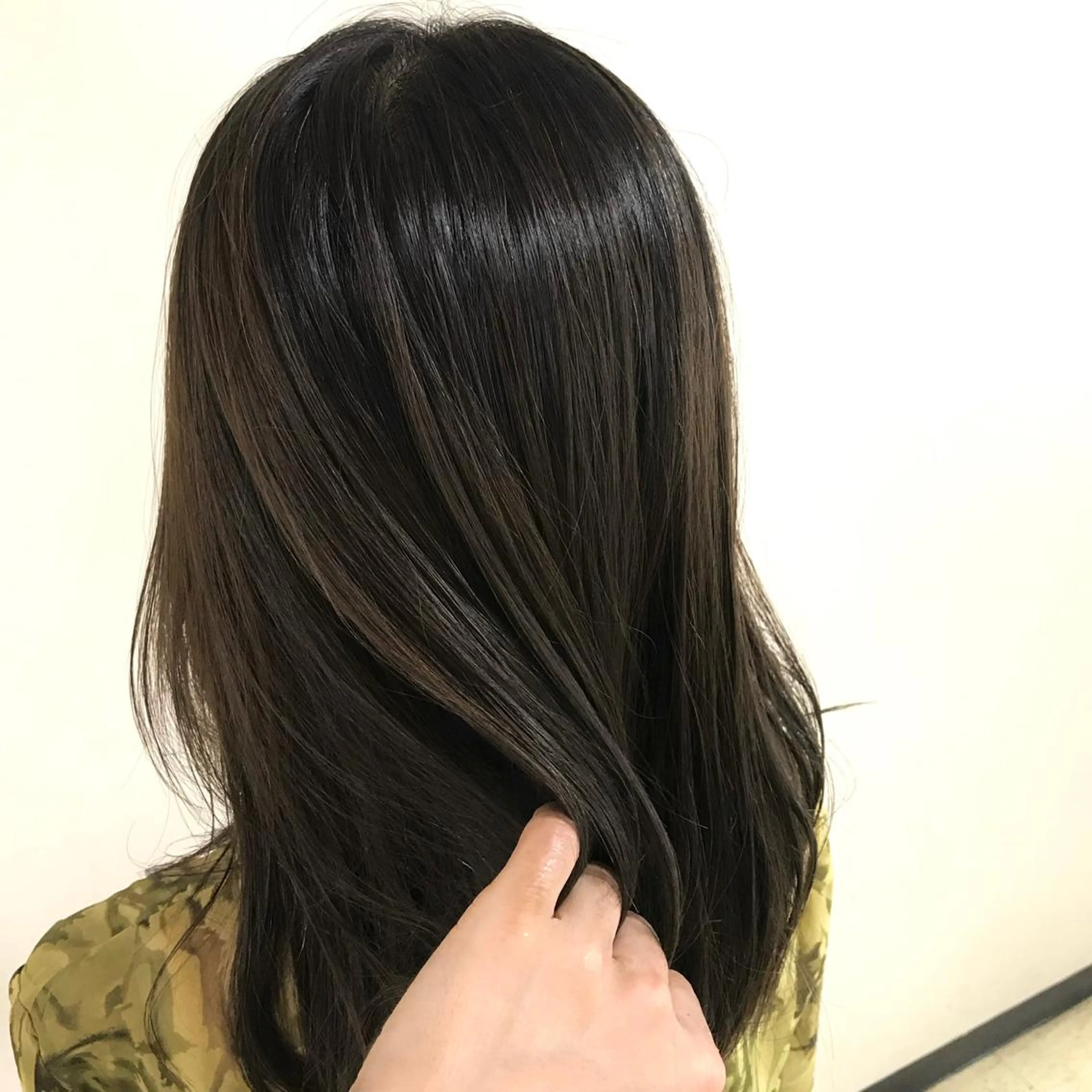 セミロング カラー ハイライトカラー ハイライト 藤原 克宏のヘアスタイル