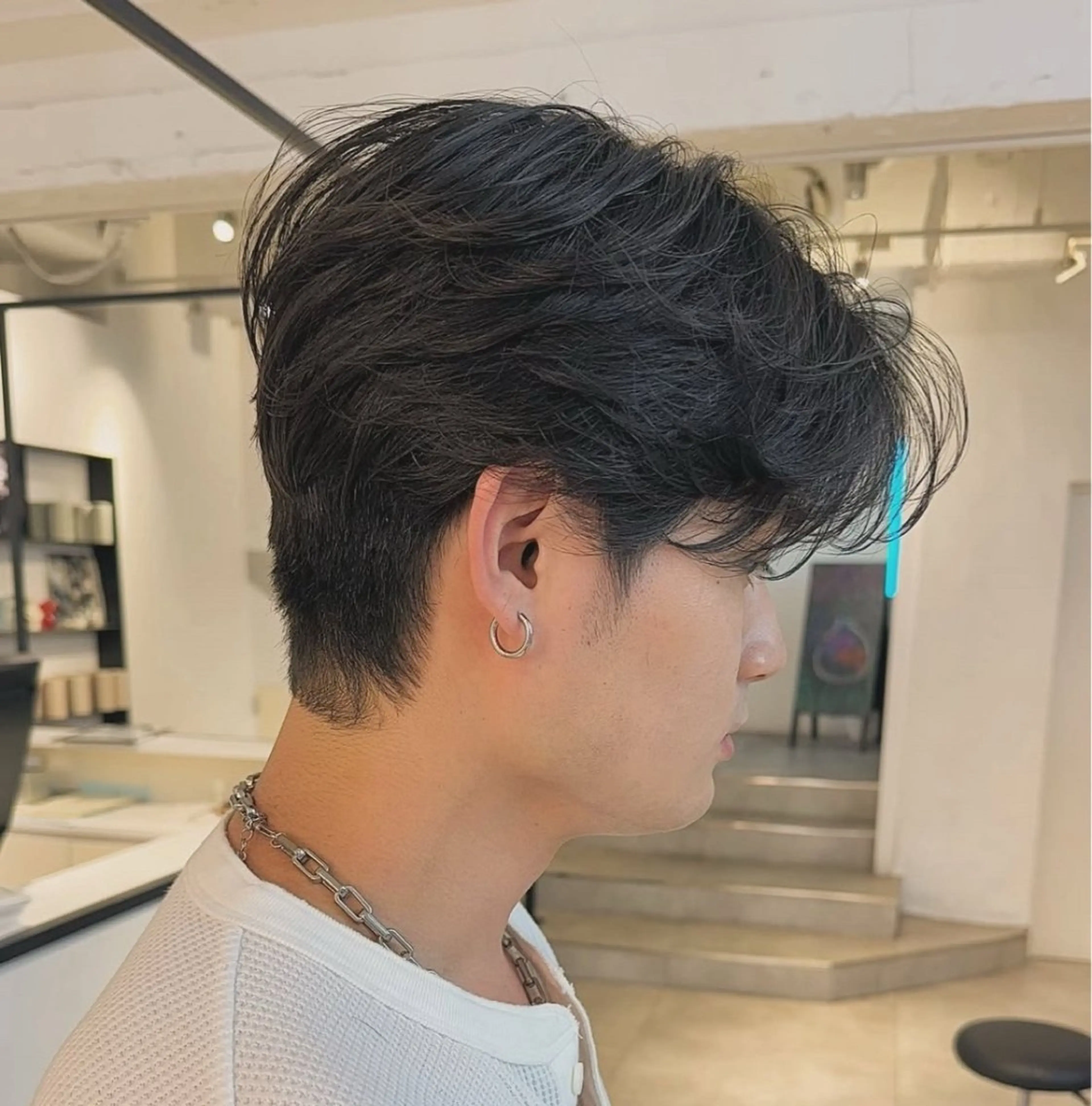 パーマ メンズ カット パーマ ハイトーン/パーマ/ メンズ / 櫻本🌐のヘアスタイル