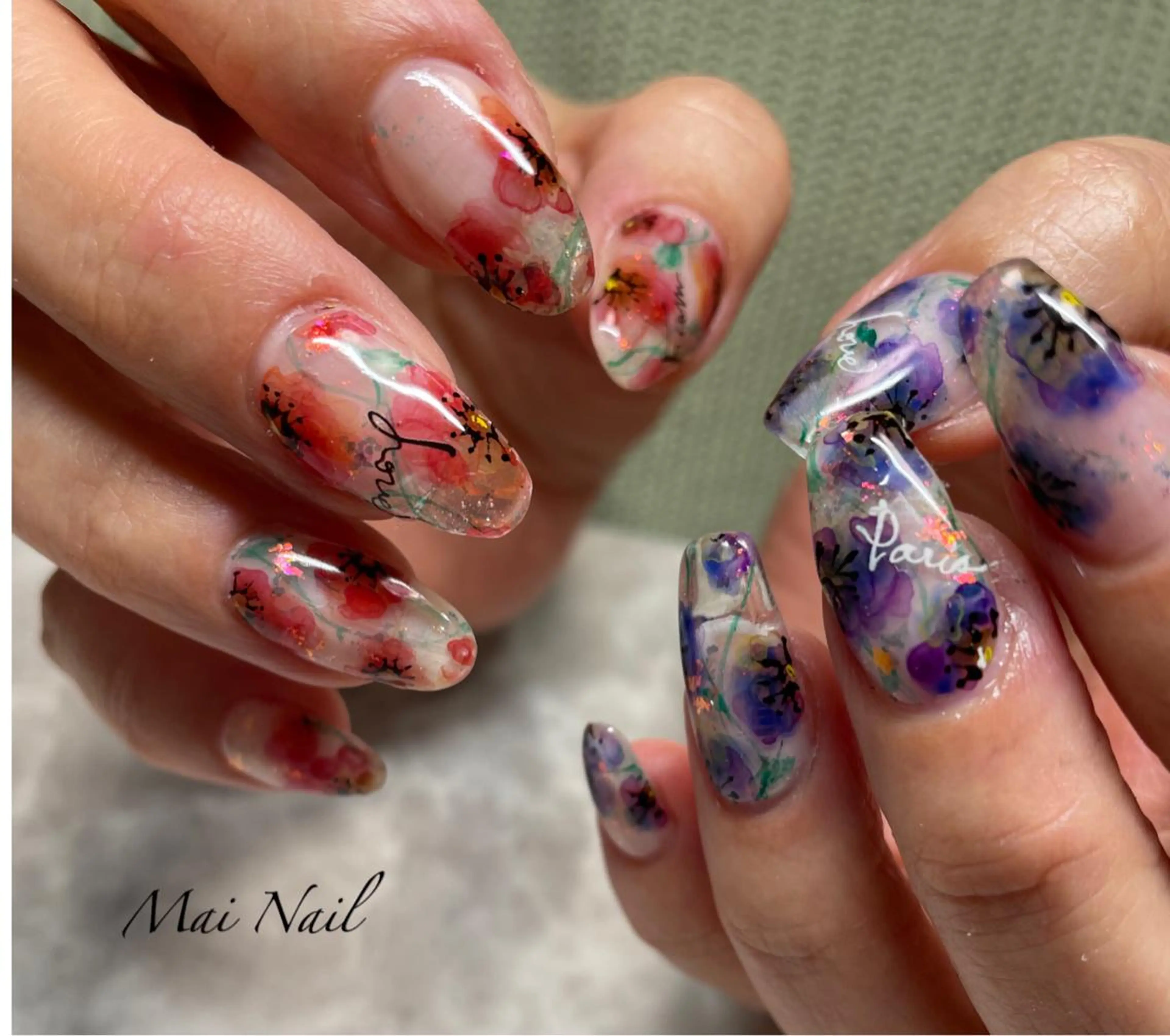 ネイル フラワーネイル ハンドネイル Mai Nail 本田舞のネイルデザイン