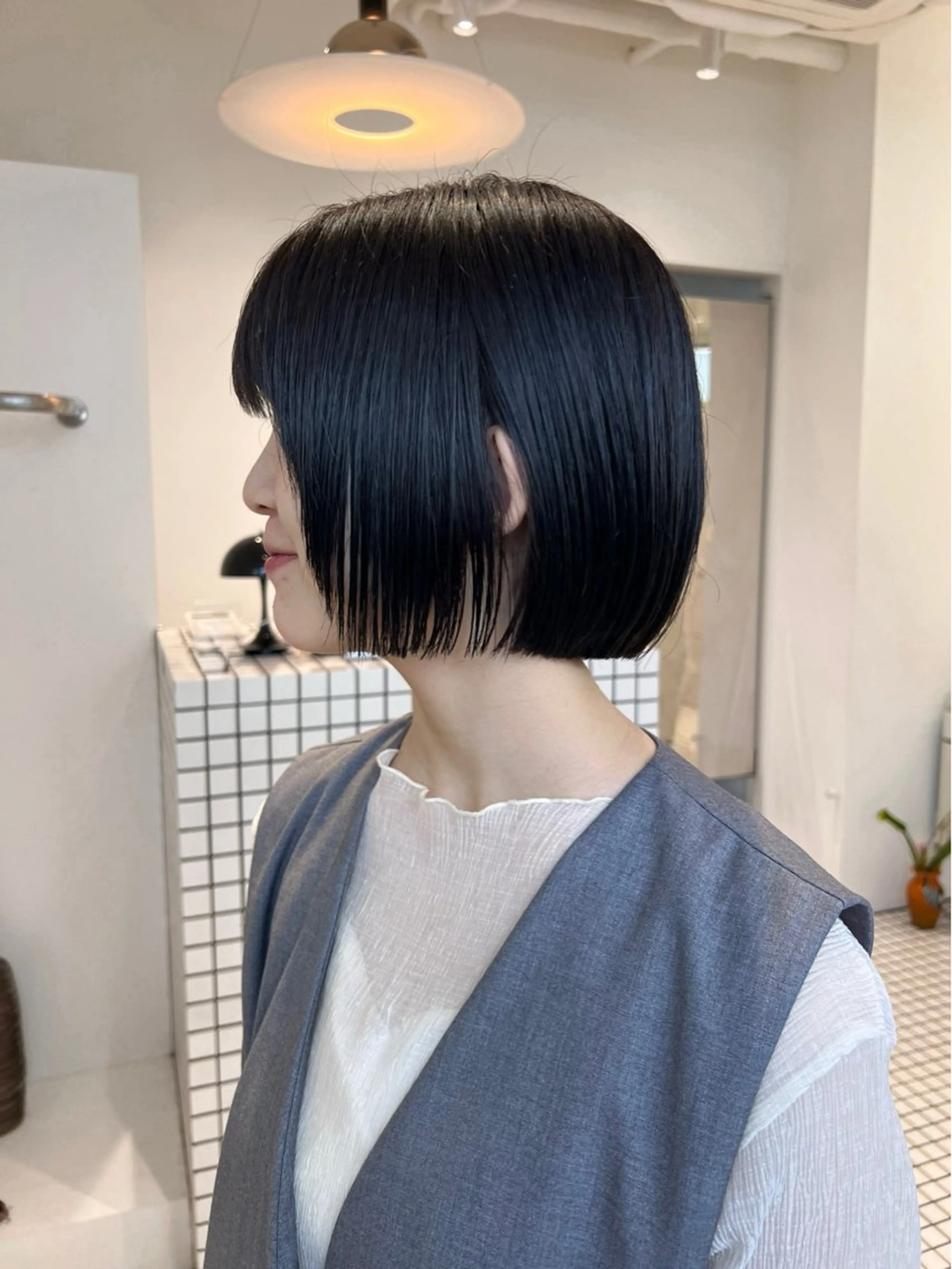 ショート カラー カット ヘアカラー 🌱ぱつっと/ボブ 🌱のヘアスタイル
