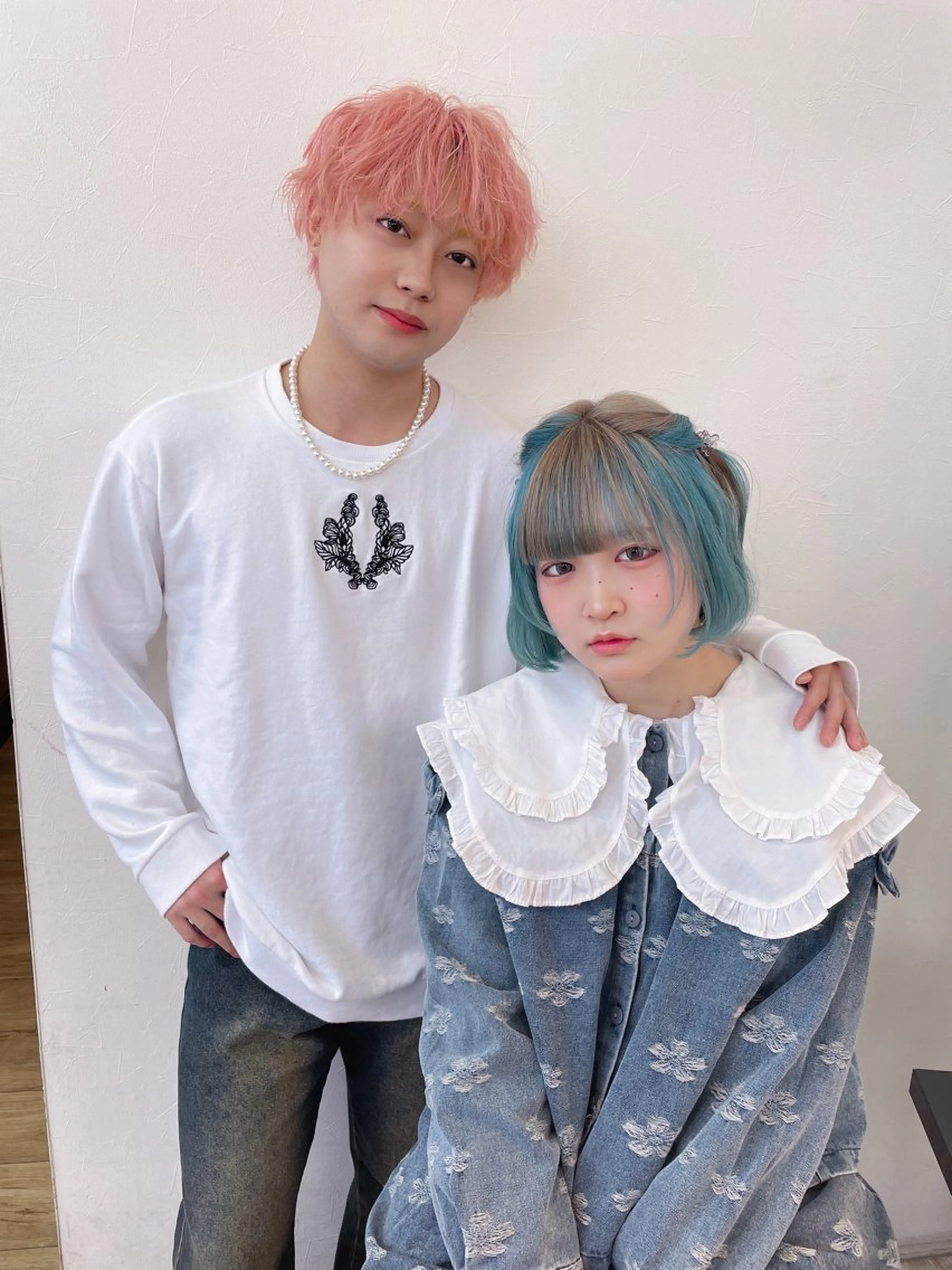 ミディアム カラー メンズ ミユル/ ブリーチカラー🎀✨のヘアスタイル