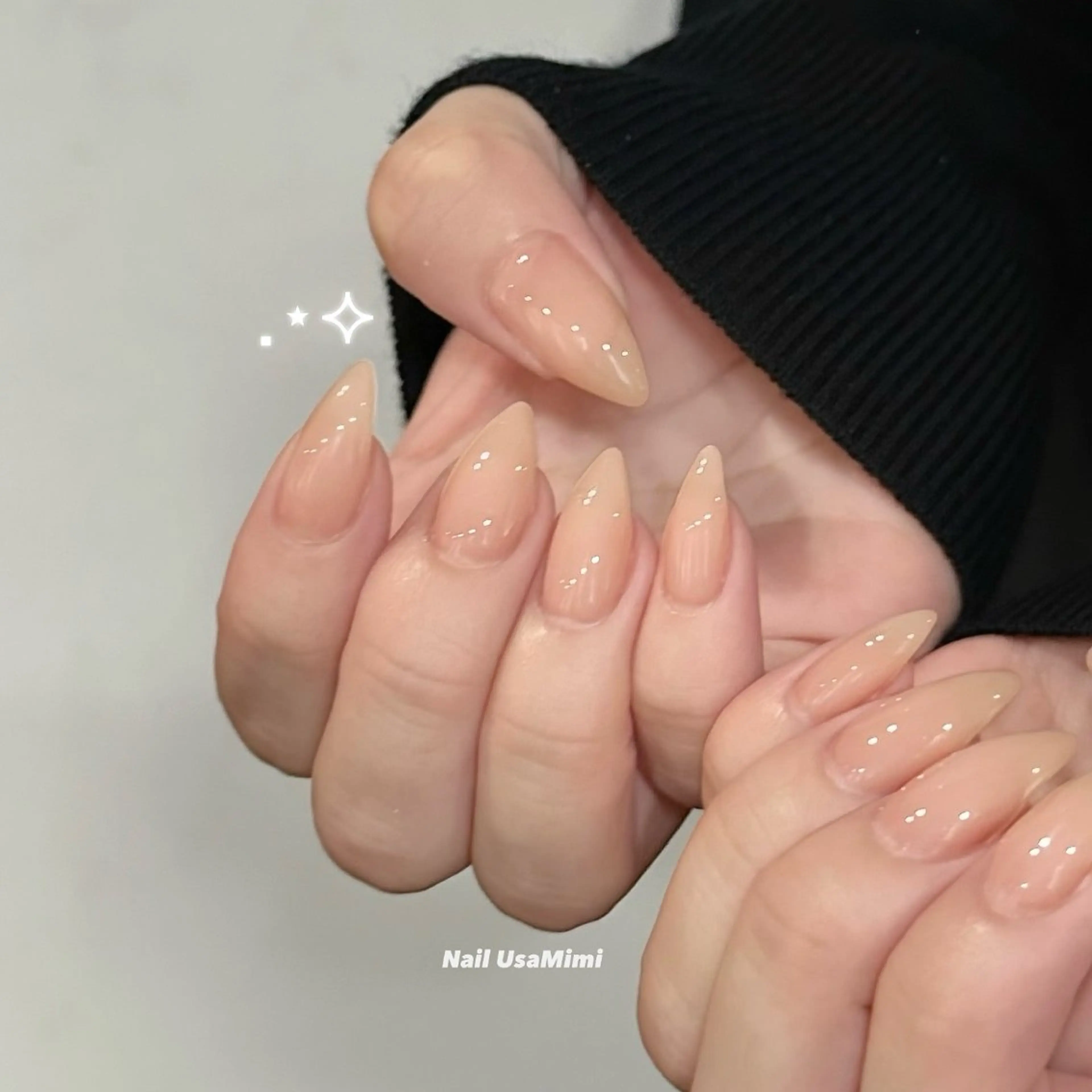 ネイル ワンカラーネイル ハンドネイル 本町NailUsaM imi MOMOKAのネイルデザイン
