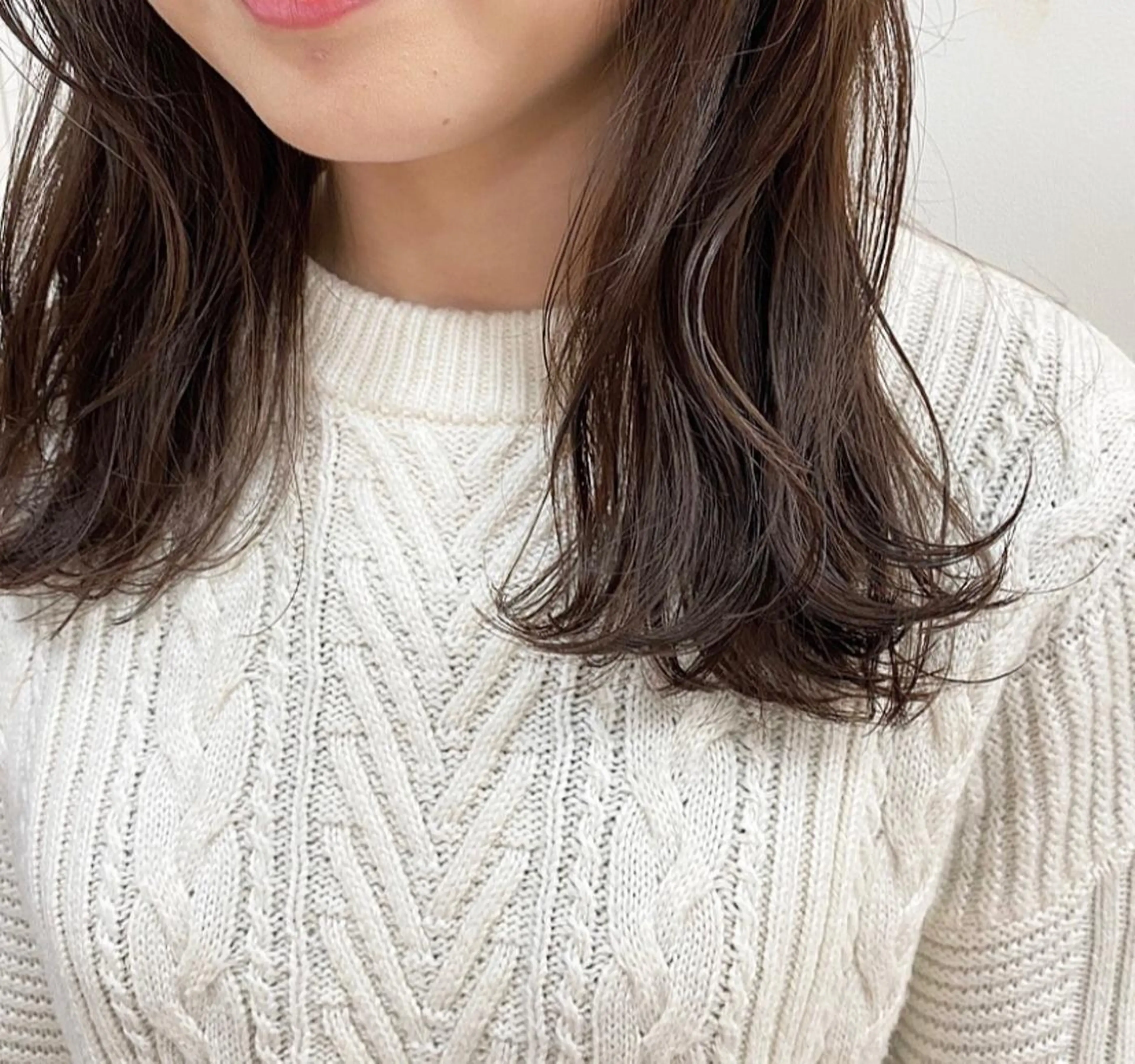 セミロング カラー ヘアカラー トリートメント 滝本 里実のヘアスタイル